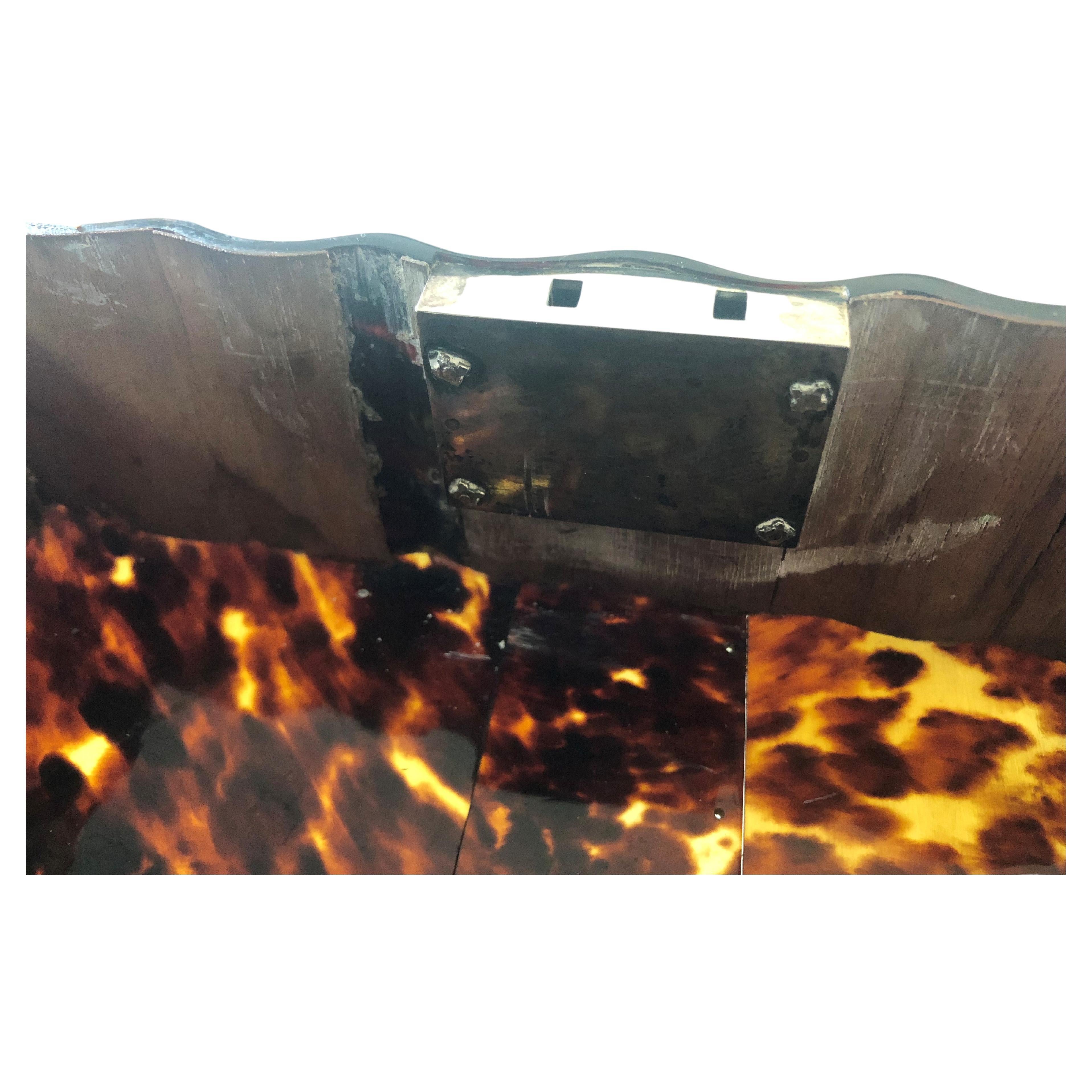 High Victorian Late 19th C Faux Tortoieiseshell Cigar Box