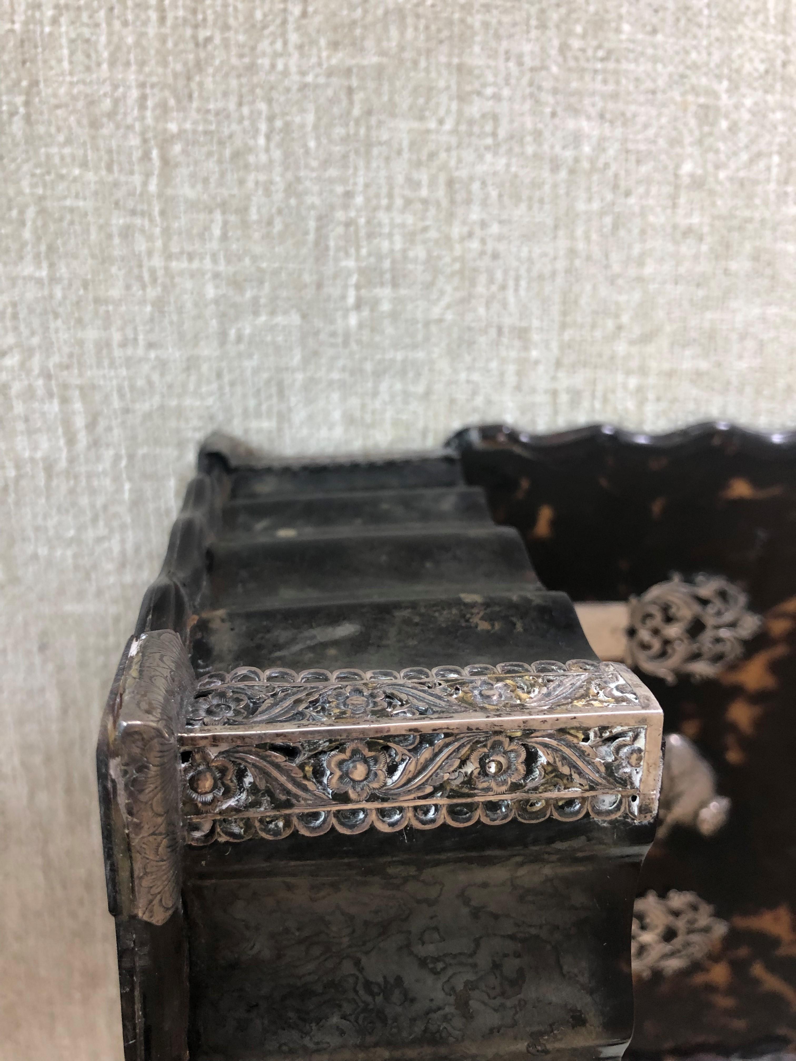 Late 19th C Faux Tortoieiseshell Cigar Box 1