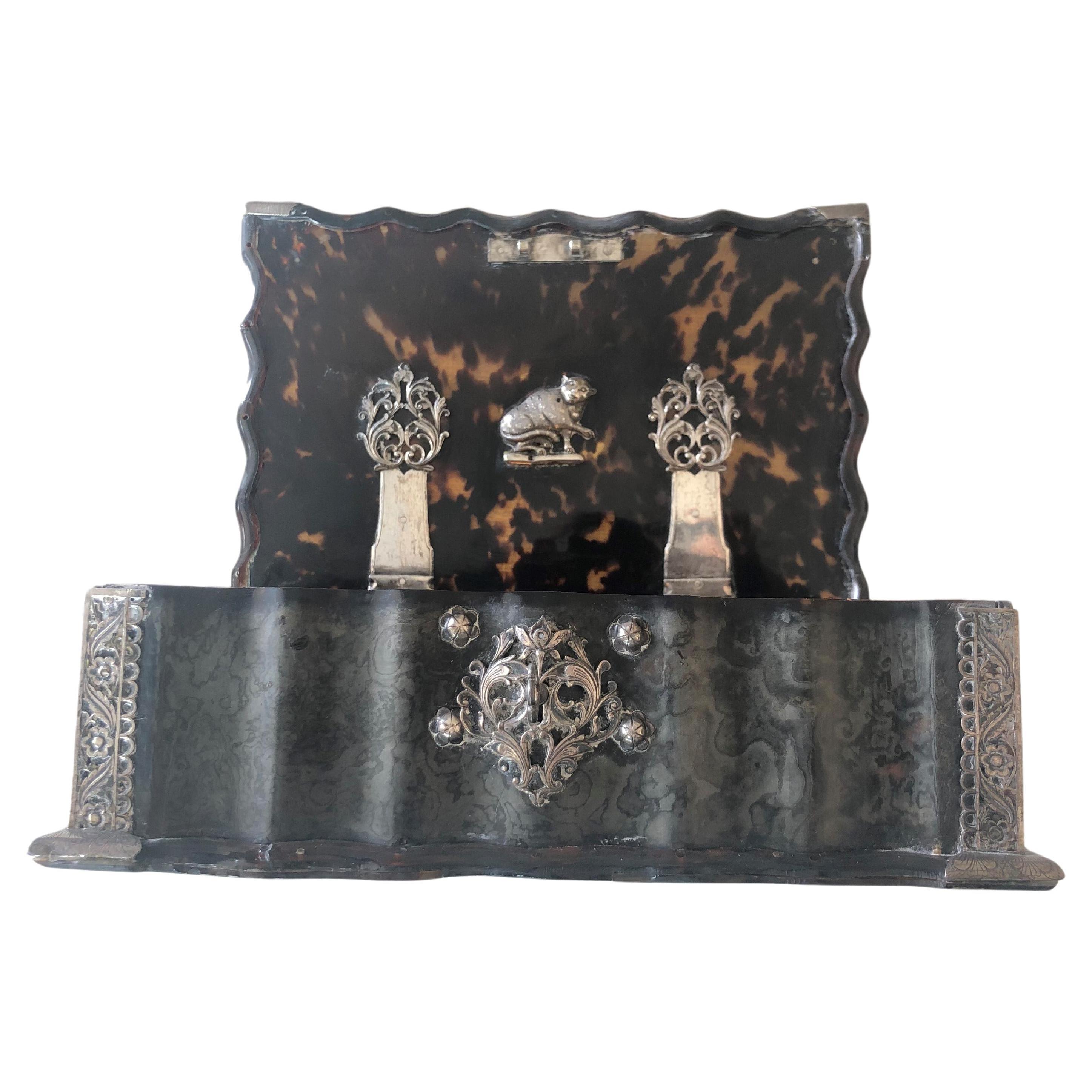 Late 19th C Faux Tortoieiseshell Cigar Box