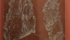 Late 19th Century Framed Copper Etching Plate of Trees and Goats