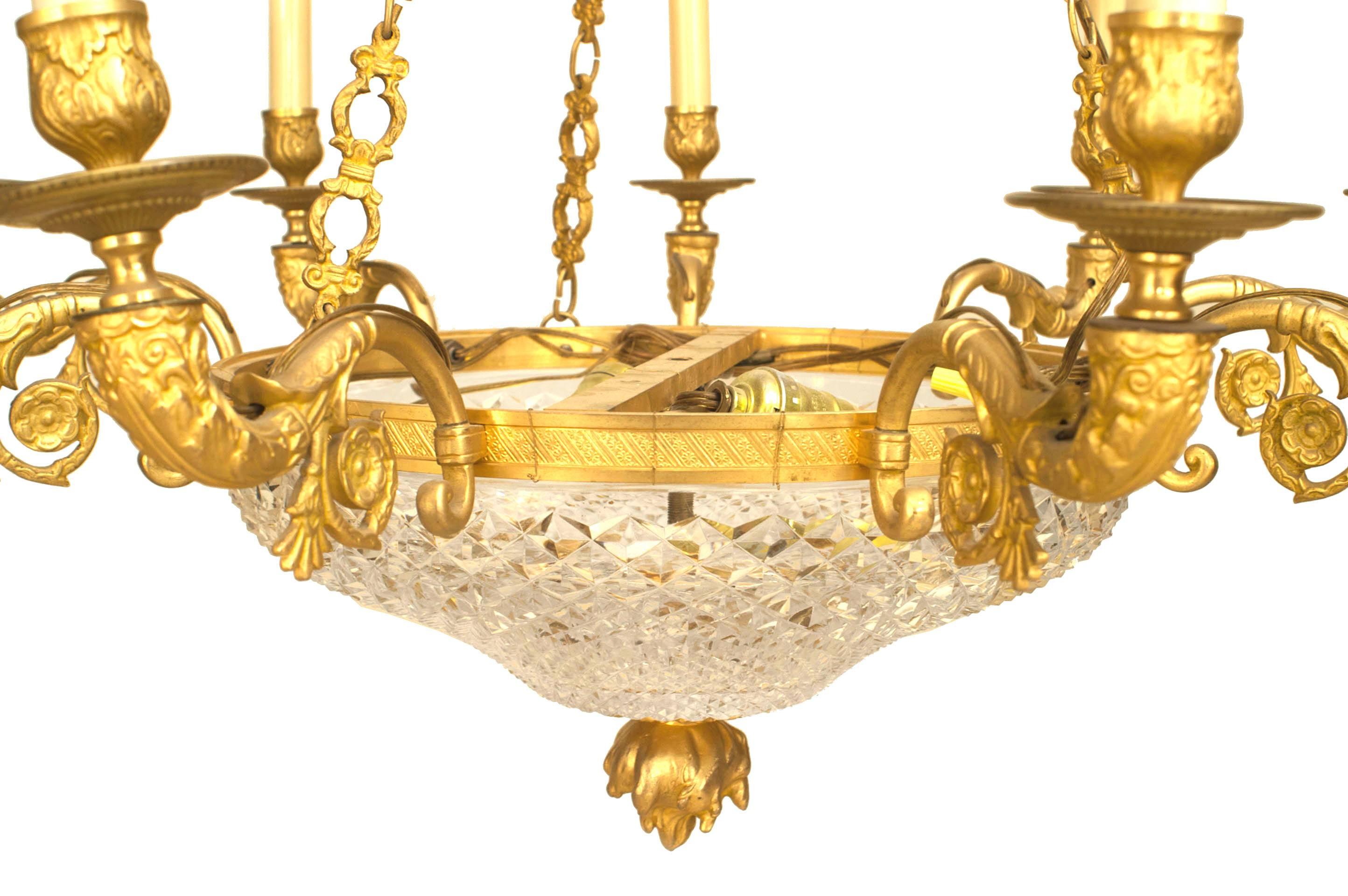 gilt bronze chandelier