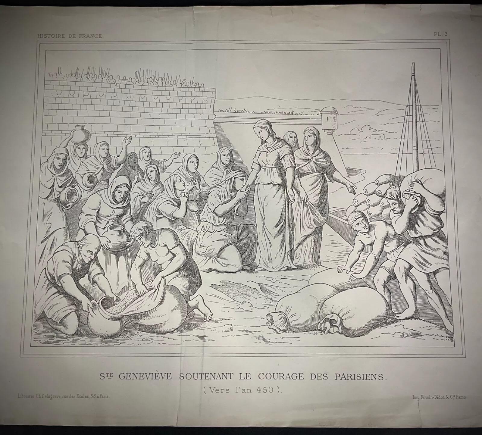 Late 19th-C. French Engraving, 