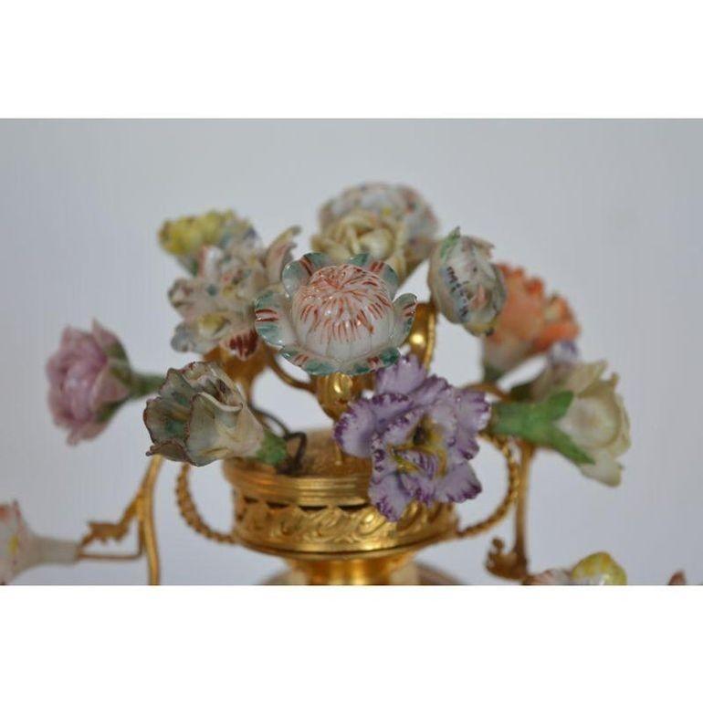 Late 19th C. French Gilt Bronze & Patinated Rhino Clock on Marble Base In Good Condition For Sale In Los Angeles, CA