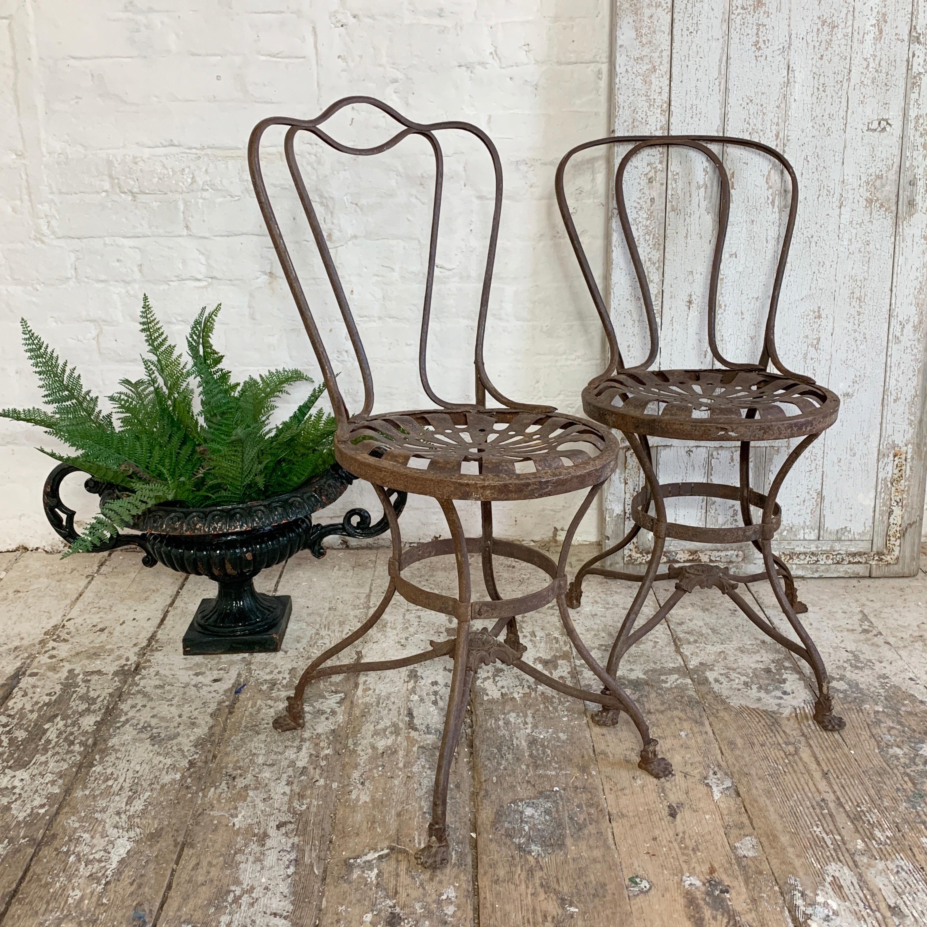 Hand-Crafted Late 19th Century French Grassin Arras Garden Chairs