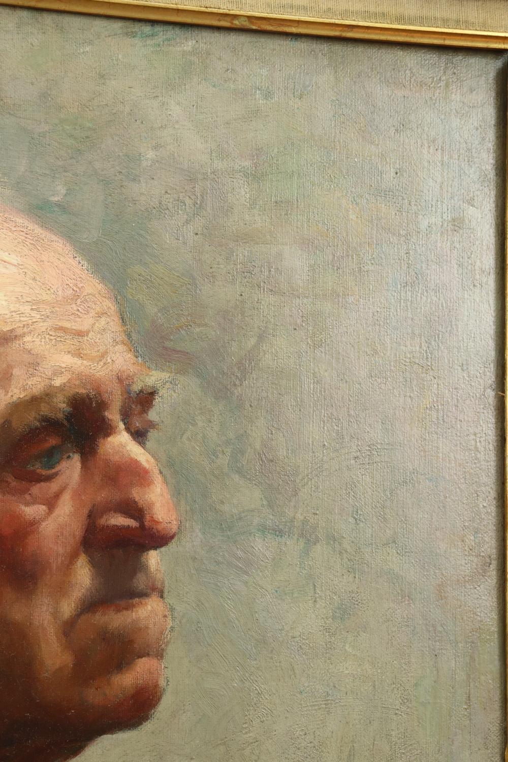 Französisches impressionistisches Porträt eines Gentleman des späten 19. Jahrhunderts, Öl auf Leinwand im Angebot 6
