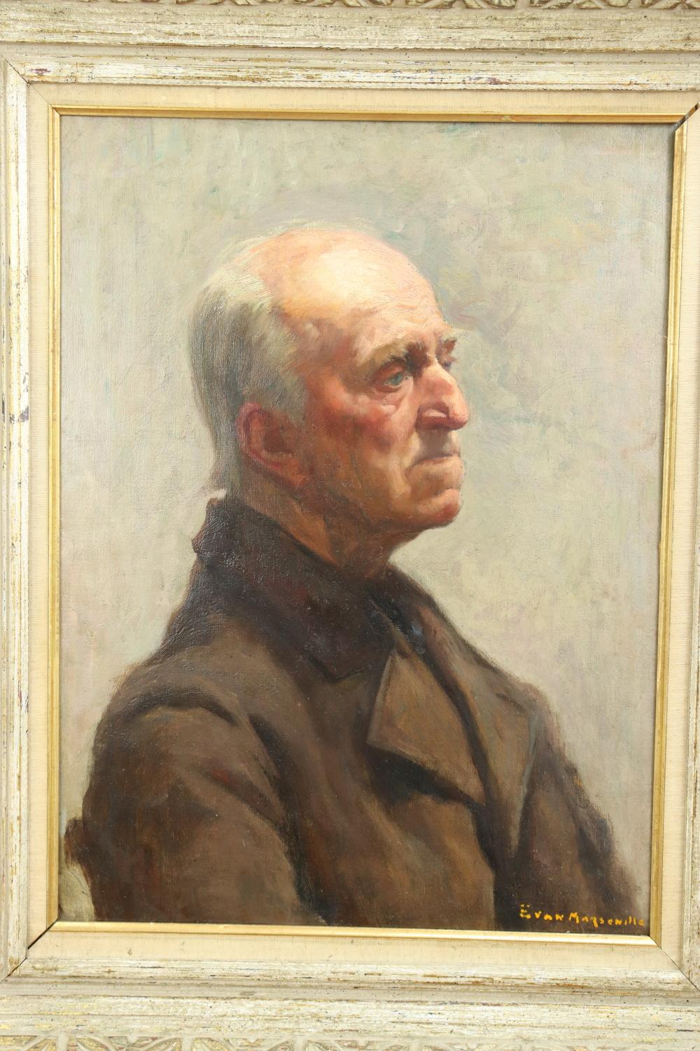 Französisches impressionistisches Porträt eines Gentleman des späten 19. Jahrhunderts, Öl auf Leinwand (Handbemalt) im Angebot