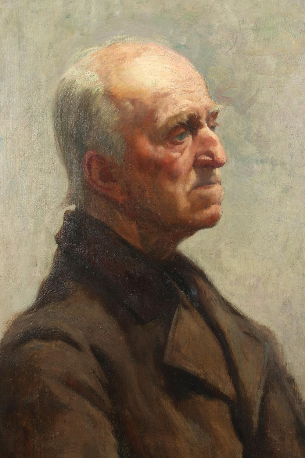 Französisches impressionistisches Porträt eines Gentleman des späten 19. Jahrhunderts, Öl auf Leinwand im Zustand „Gut“ im Angebot in Los Angeles, CA