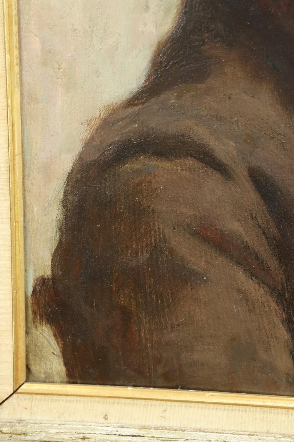 Französisches impressionistisches Porträt eines Gentleman des späten 19. Jahrhunderts, Öl auf Leinwand im Angebot 3