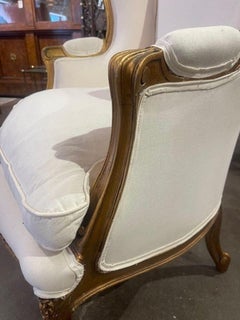 Late 19th c French Louis XV Giltwood Bergere
