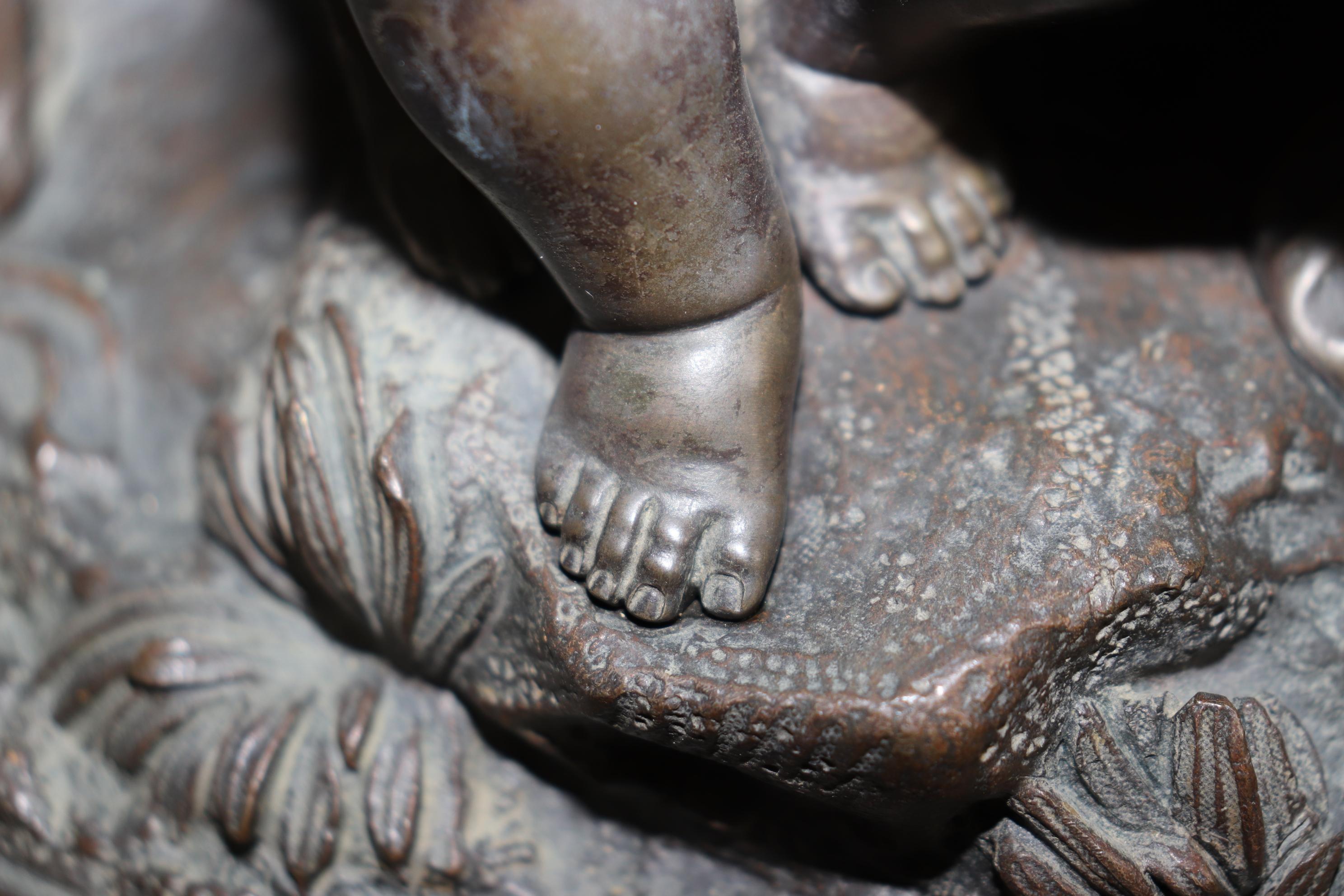 Lámpara de bronce estilo Luis XV de finales del siglo XIX firmado por Louis Sauvageau en venta 6