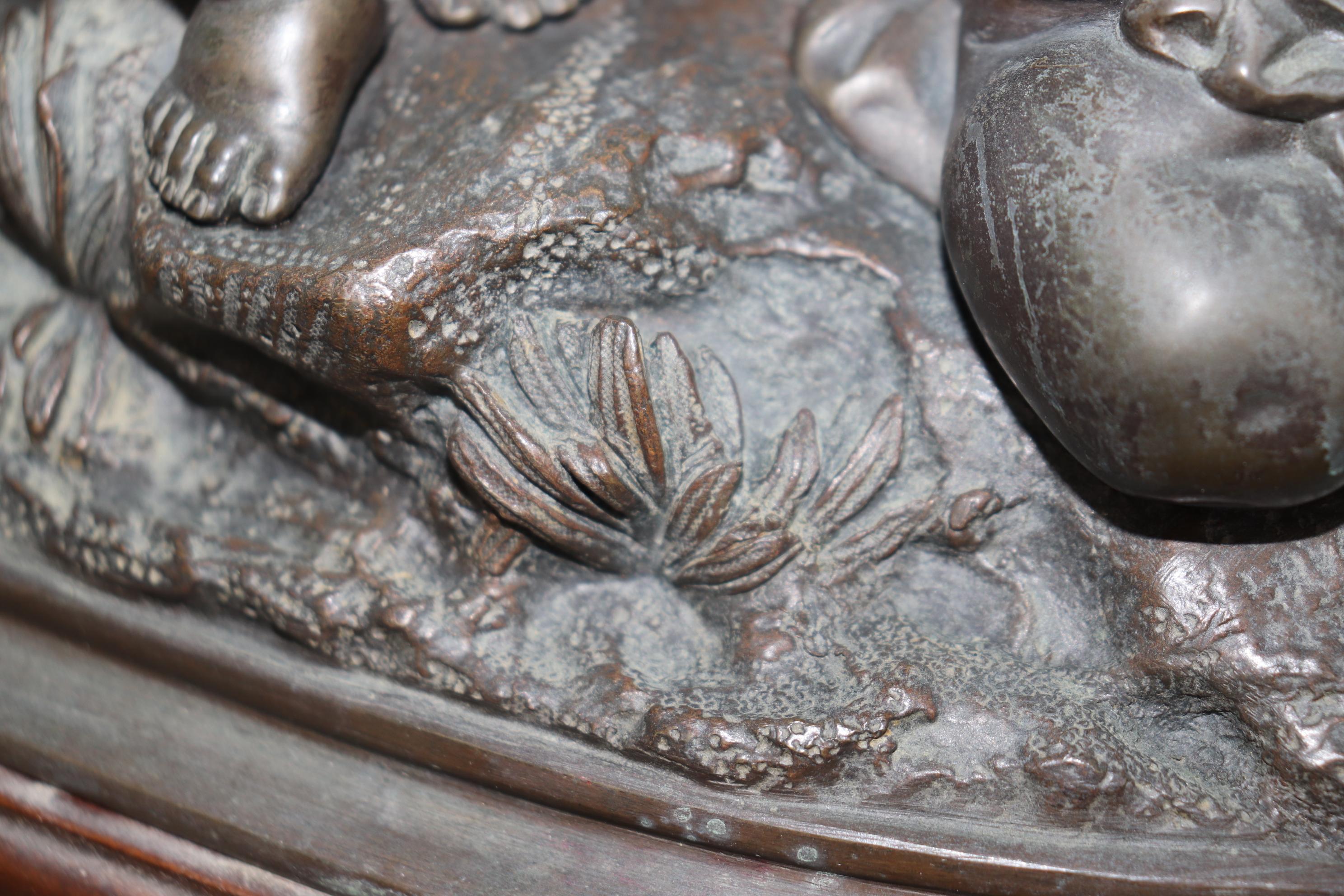 Lámpara de bronce estilo Luis XV de finales del siglo XIX firmado por Louis Sauvageau en venta 7