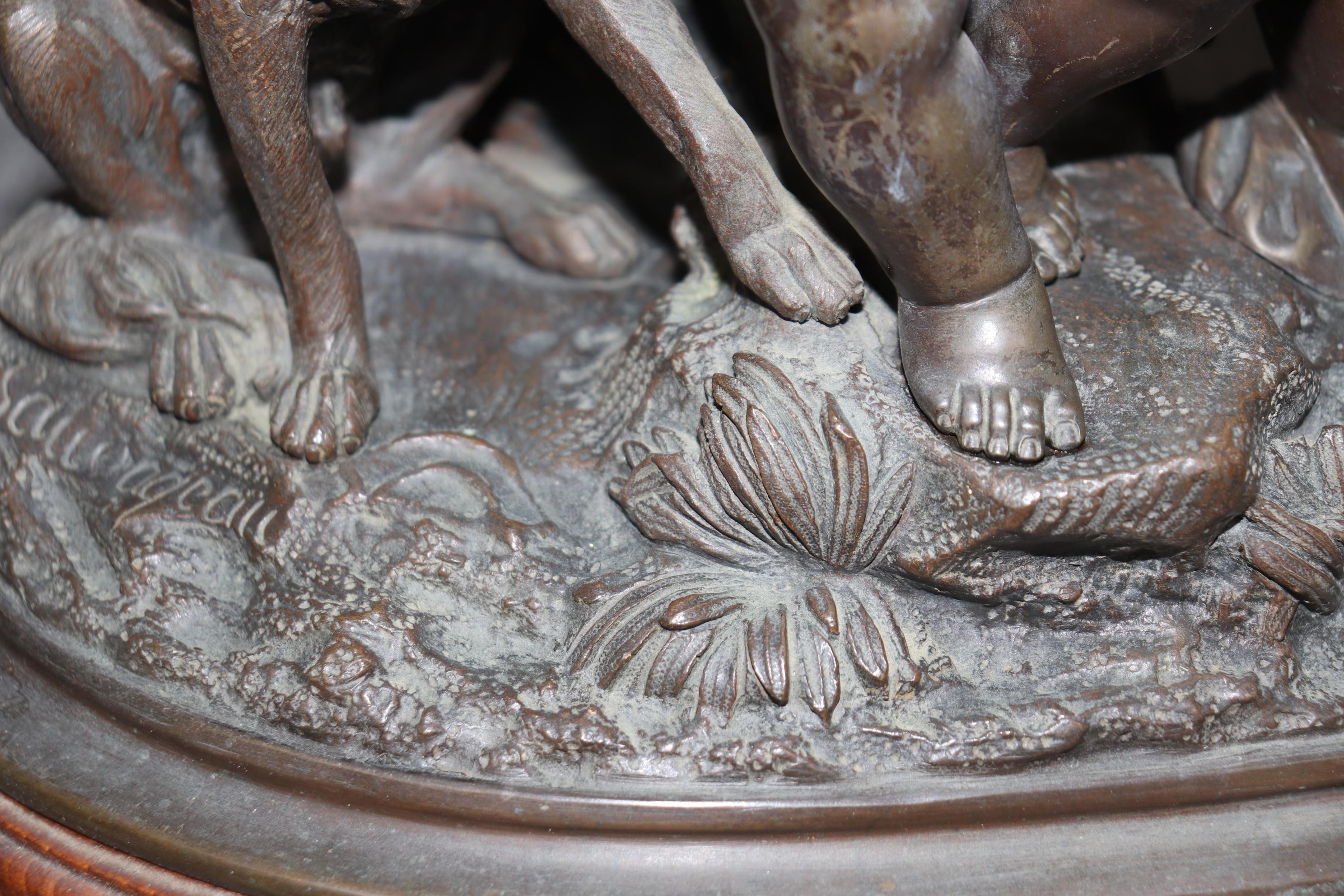 Lámpara de bronce estilo Luis XV de finales del siglo XIX firmado por Louis Sauvageau en venta 8