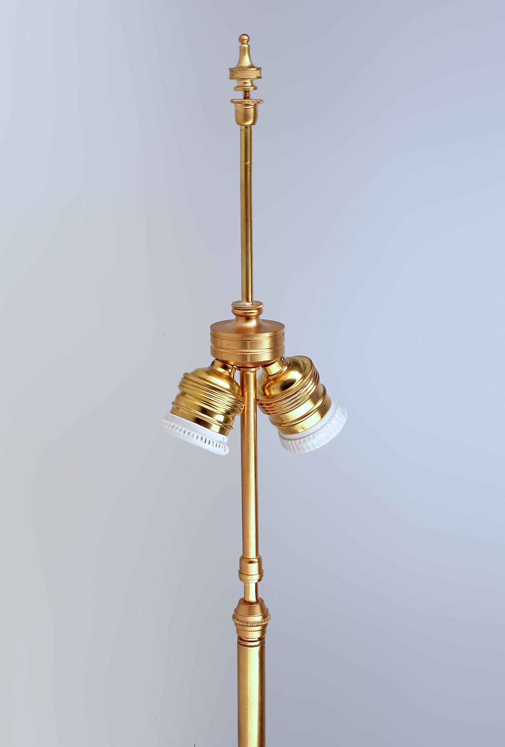 Patinated Late 19th C. French Ormolu/Gilt Bronze Arrow-Shaped Floor Lamp by Maison Jansen For Sale