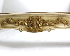 Late 19th Century French White Painted and Gilt Bed Frame