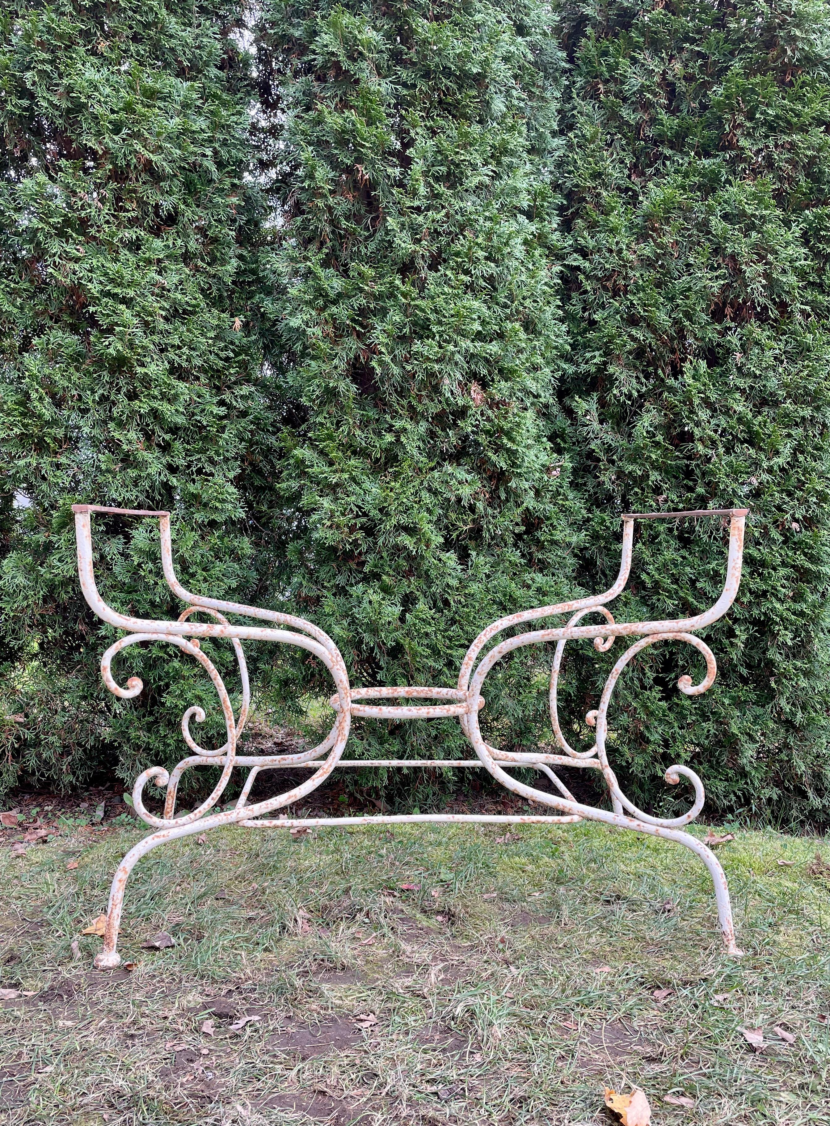 We love French garden tables, especially ones with such sinuous design and presence. Dating to the late 19th C, this one would make a great addition to your terrace, garden, or wine cave to display your wine selections for that special meal or as a