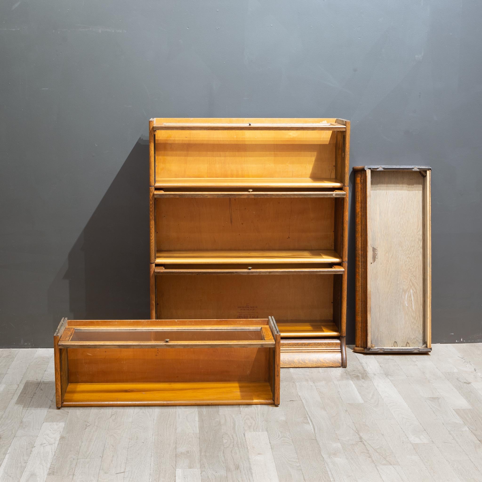 Late 19th C. Gunn Furniture Co. 4 Stack Lawyer's Bookcase, c.1899 In Good Condition In San Francisco, CA