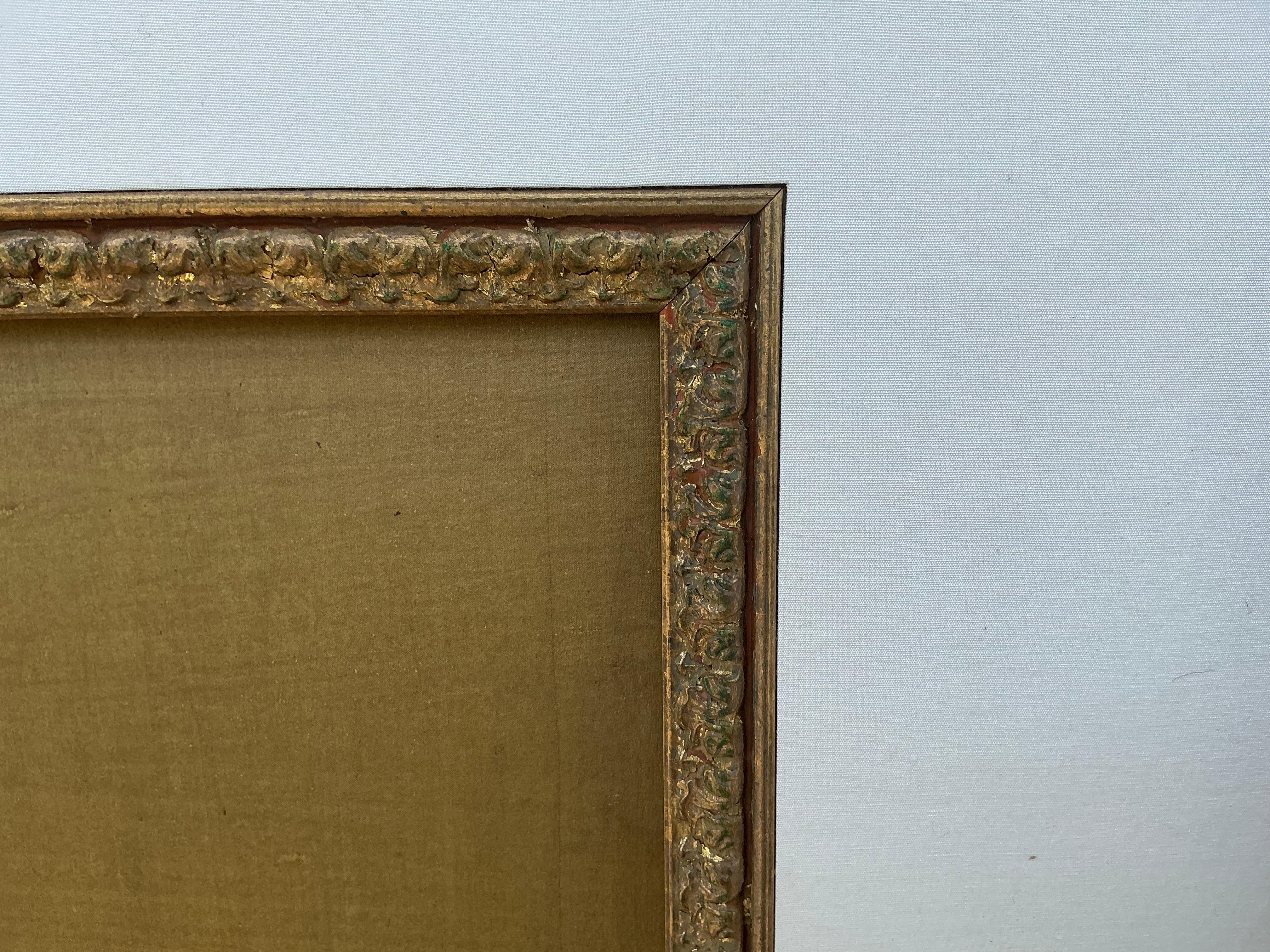 A.I.C., fin du 19ème siècle. Portraits ancestraux chinois peints à la main dans des cadres dorés à l'eau - S/2 en vente 2