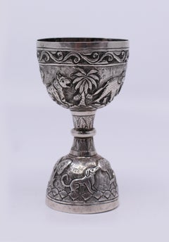 Late 19th Century Indian Silver Double Ended Measuring Cup