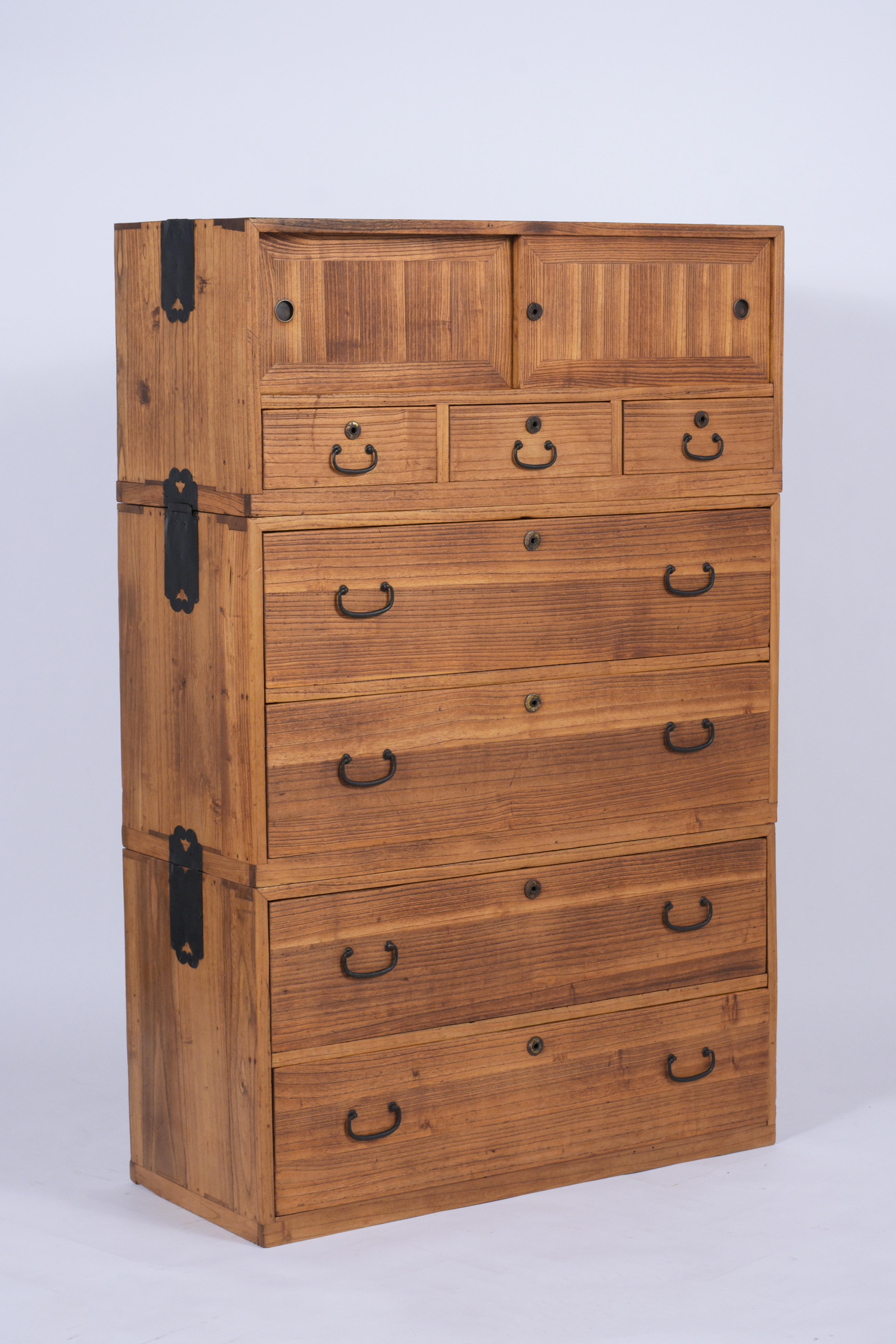 Japonisme Late 19th Century Japanese Kimono Kiri Wood
