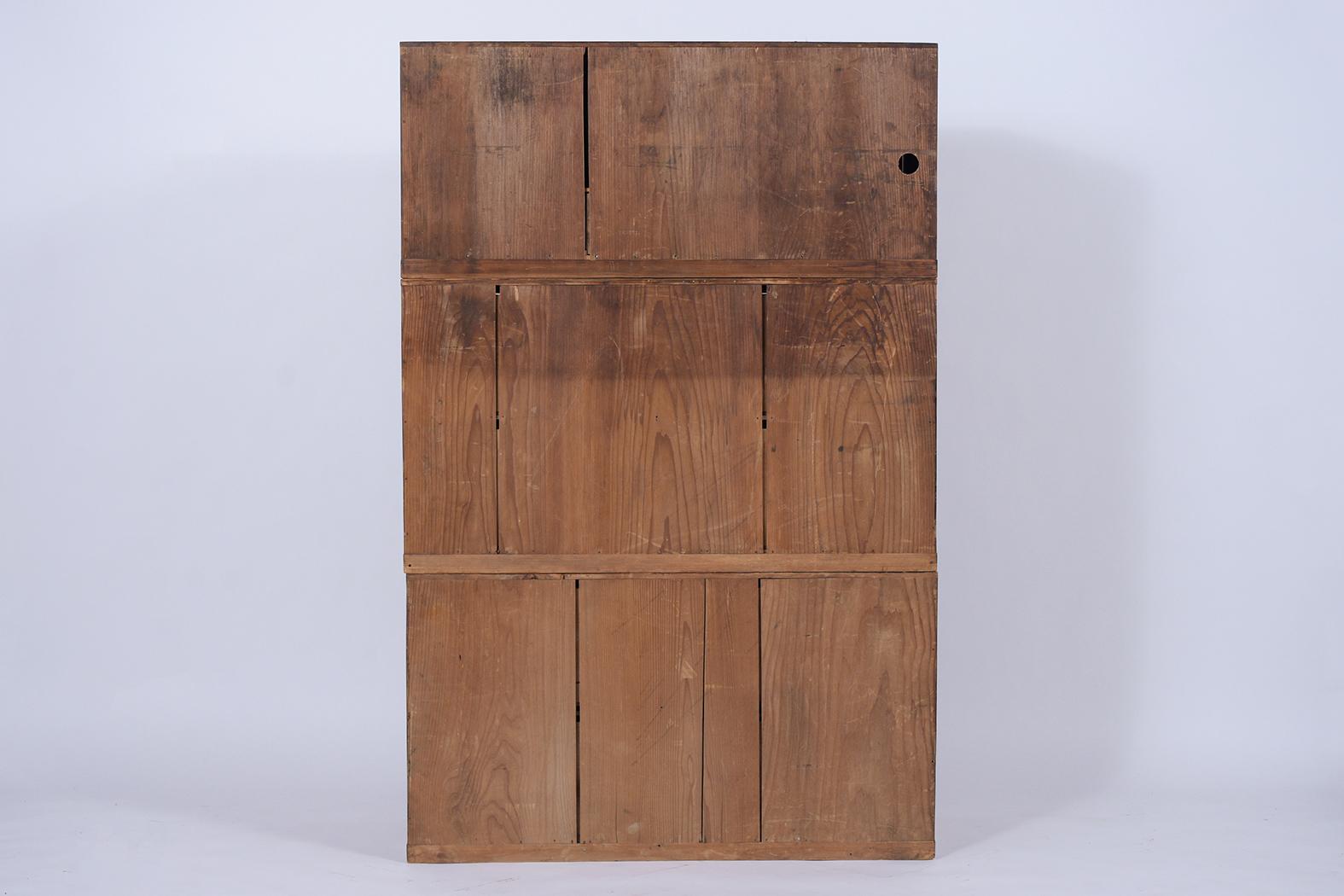 Late 19th Century Japanese Kimono Kiri Wood 3