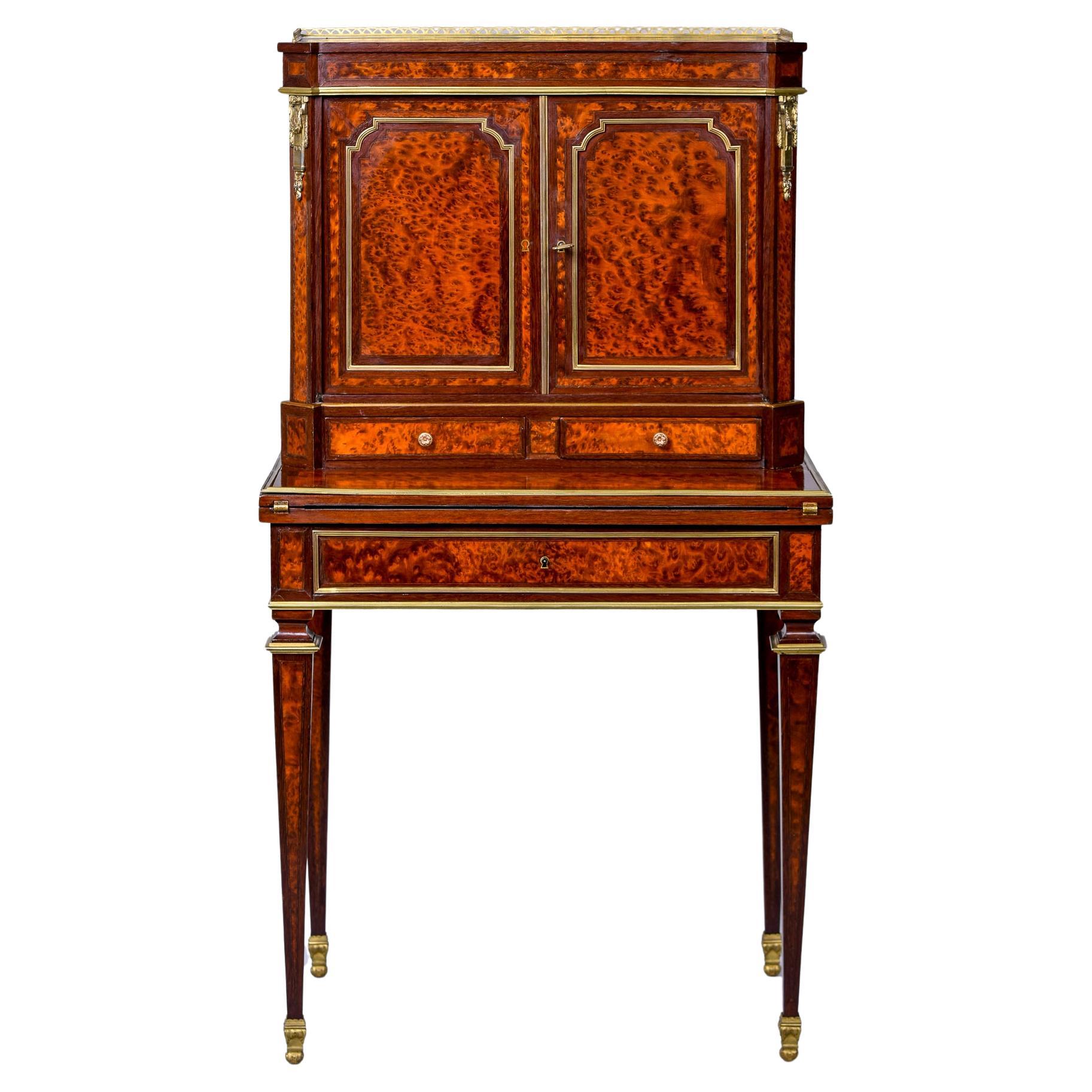 Mahagoni-Schreibtisch im Louis-XVI.-Stil des späten 19. Jahrhunderts, Bonheur du Jour