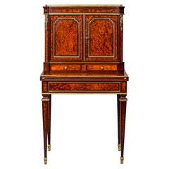 Late 19th C Louis XVI Style Mahogany Desk, Bonheur du Jour