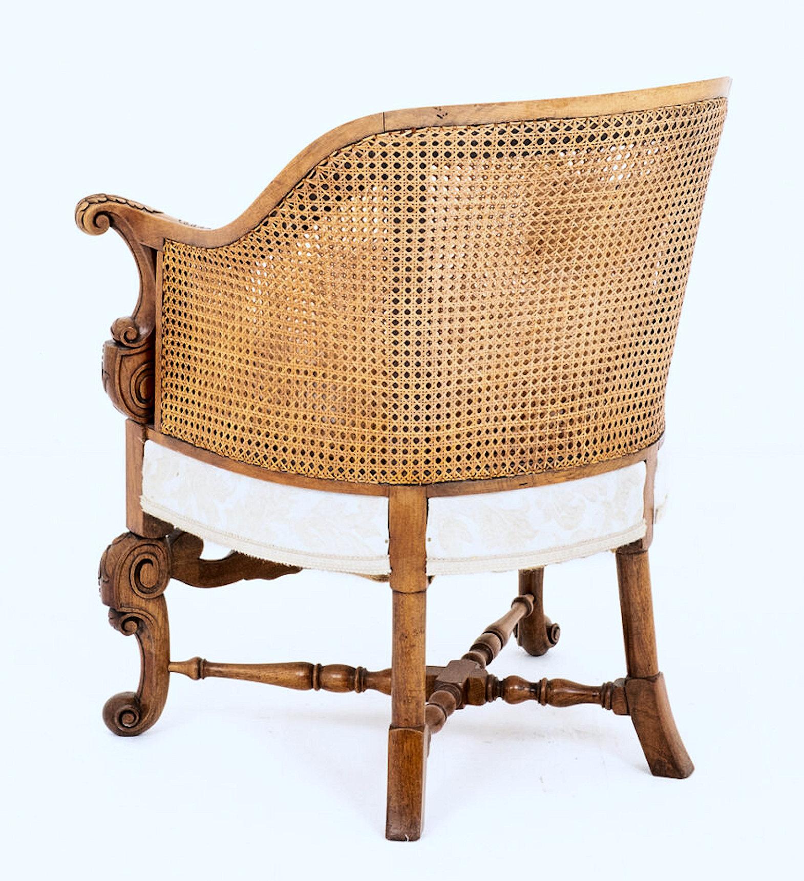 Cane Late 19th Century Mahogany Bergère Chair