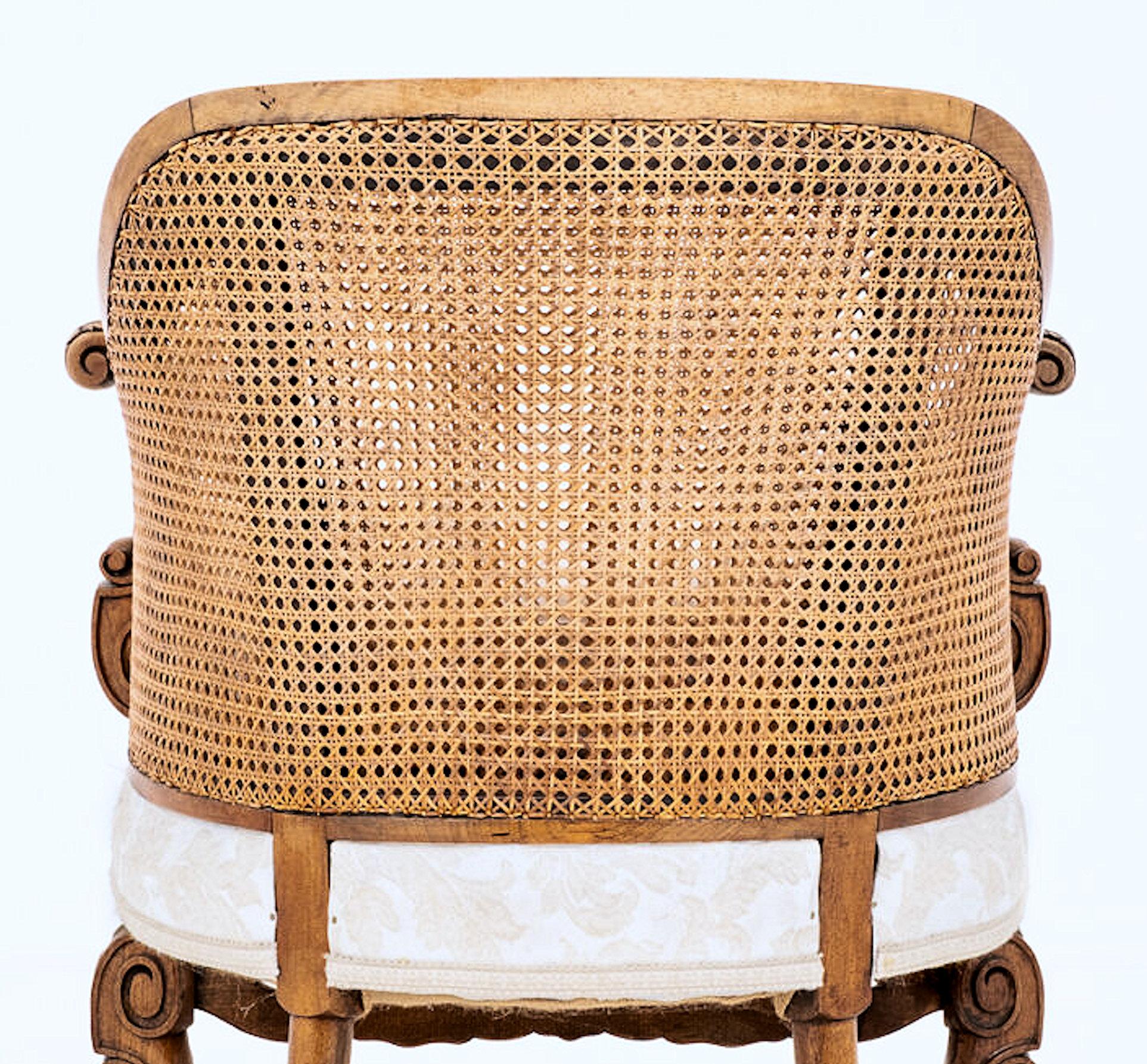 Late 19th Century Mahogany Bergère Chair 1