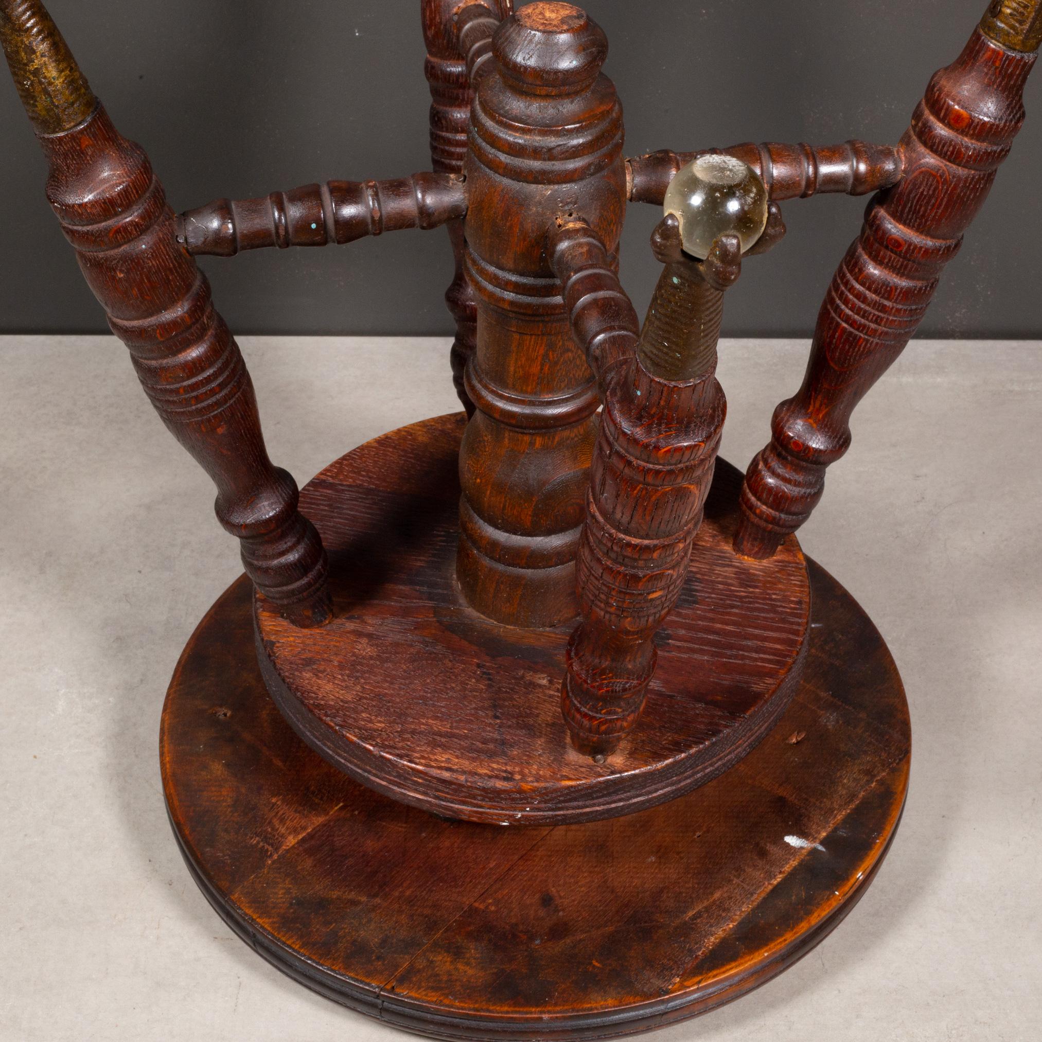 Late 19th c. Mahogany Claw Foot Piano Stool c.1880 3