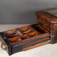Late 19th c. Mahogany O'Brien's Self-Closing Cash Till c.1890-1900