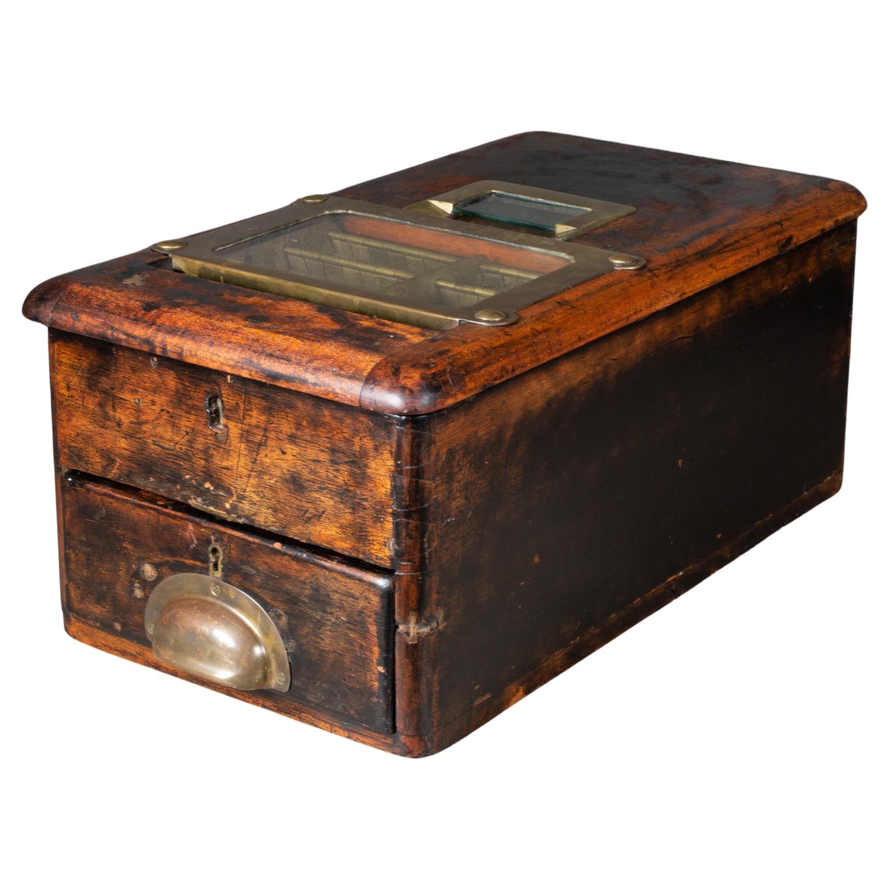 Finales del s. XIX Caja registradora de cierre automático de Mahogany O'Brien c.1890-1900