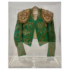 Late 19th C. Matador/ Bull Fighter's Jacket in Custom Acrylic Display Box