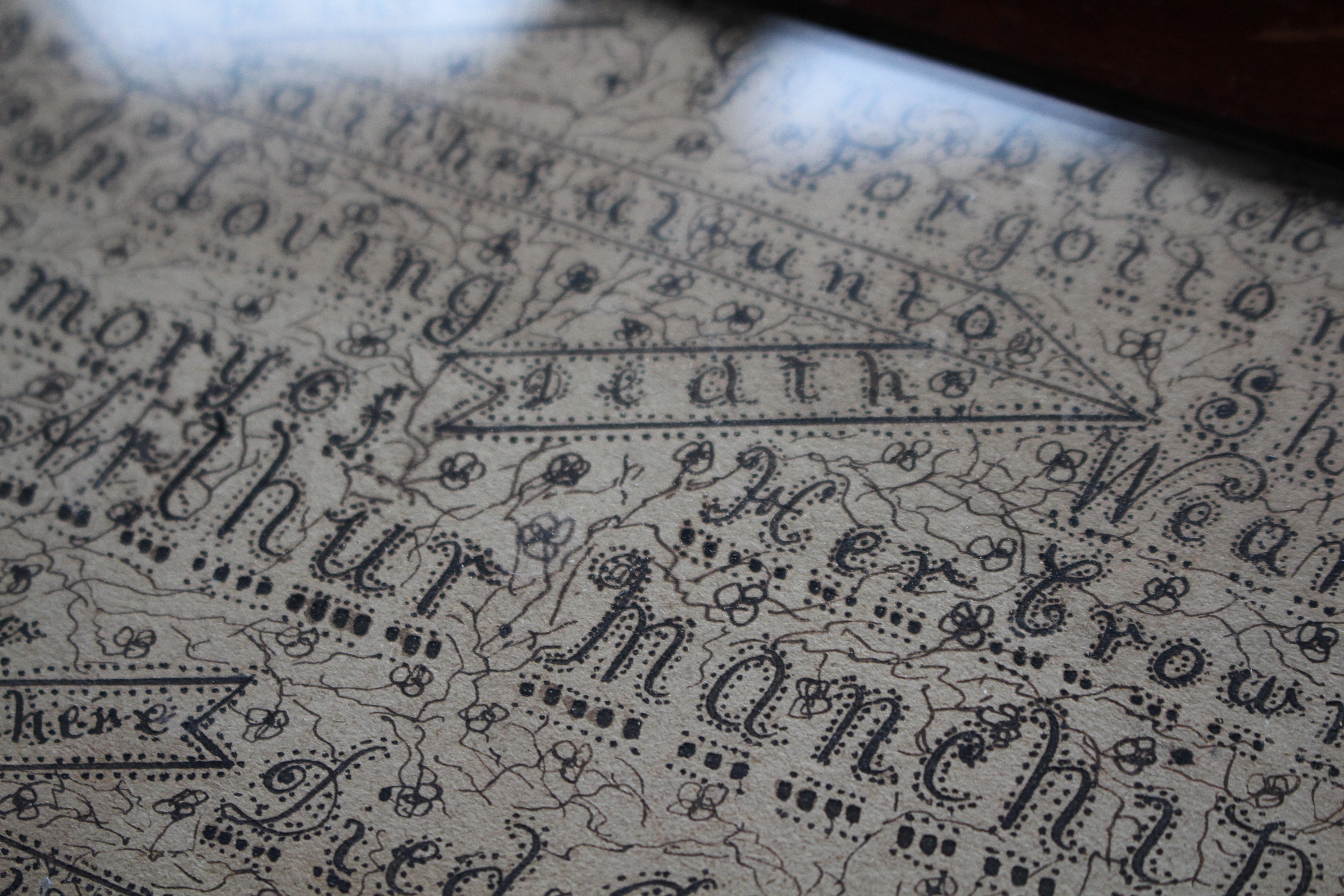 Late 19th C Memento Mori Calligraphy In memory of Maria Arthur Manchip Died 1899 For Sale 9