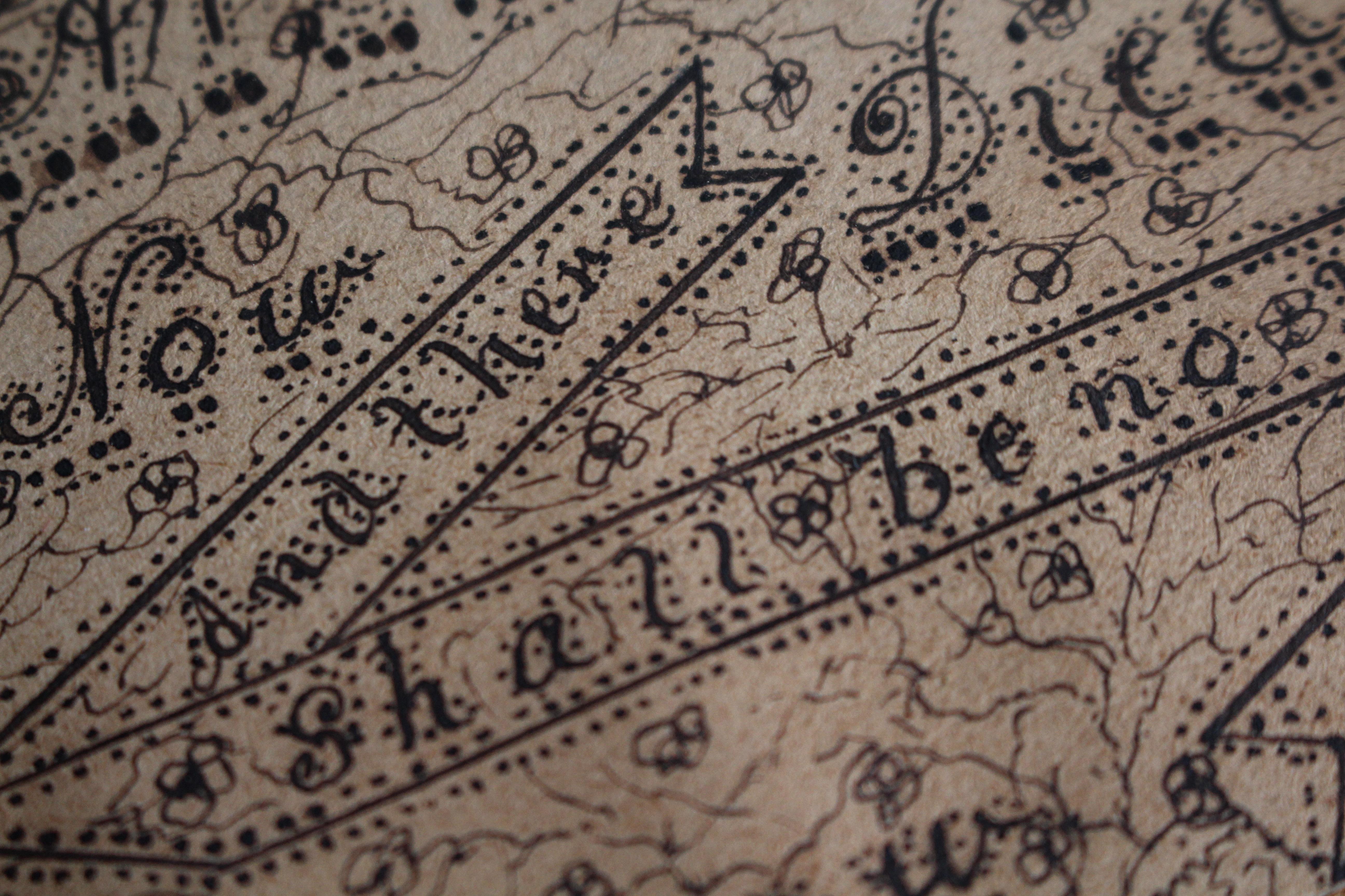 19th Century Late 19th C Memento Mori Calligraphy In memory of Maria Arthur Manchip Died 1899 For Sale