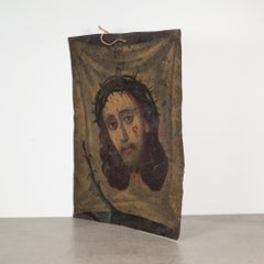 Late 19th C. Mexican Retablo "Veronica's Veil", c.1880