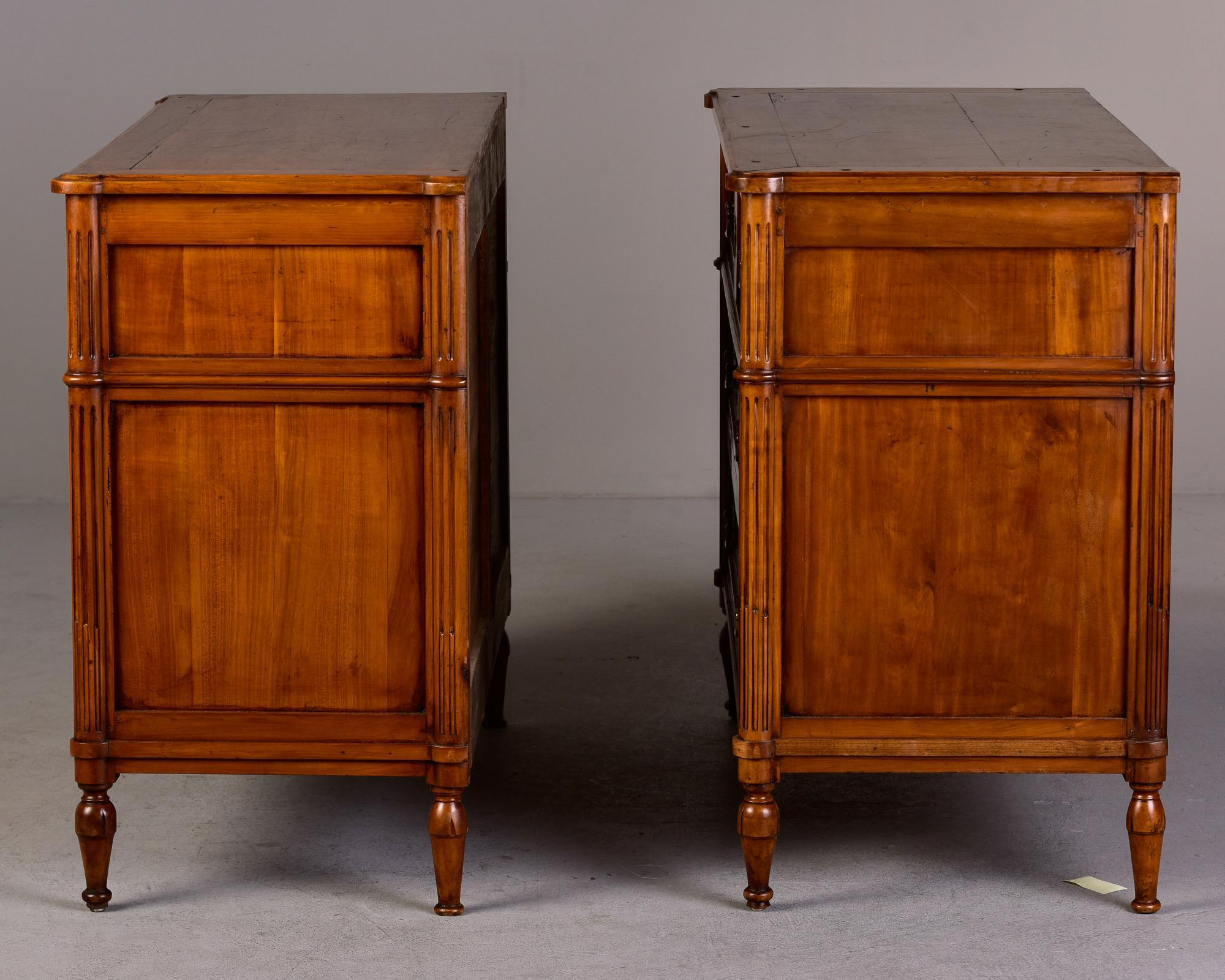 Late 19th C Near Pair of Cherry Chests of Drawers 2