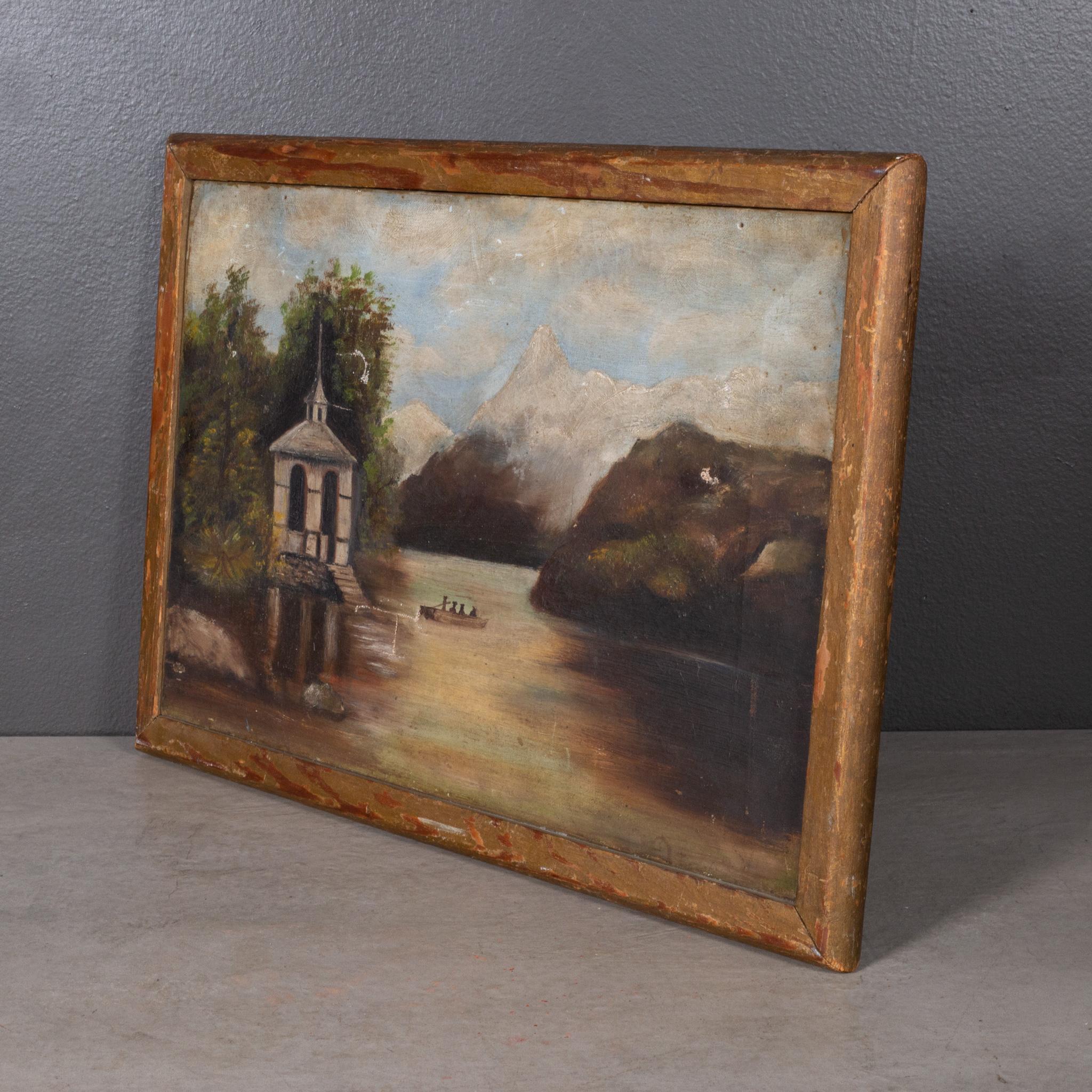 Victorian Late 19th c. Oil on Canvas Painting c.1884 (FREE SHIPPING)