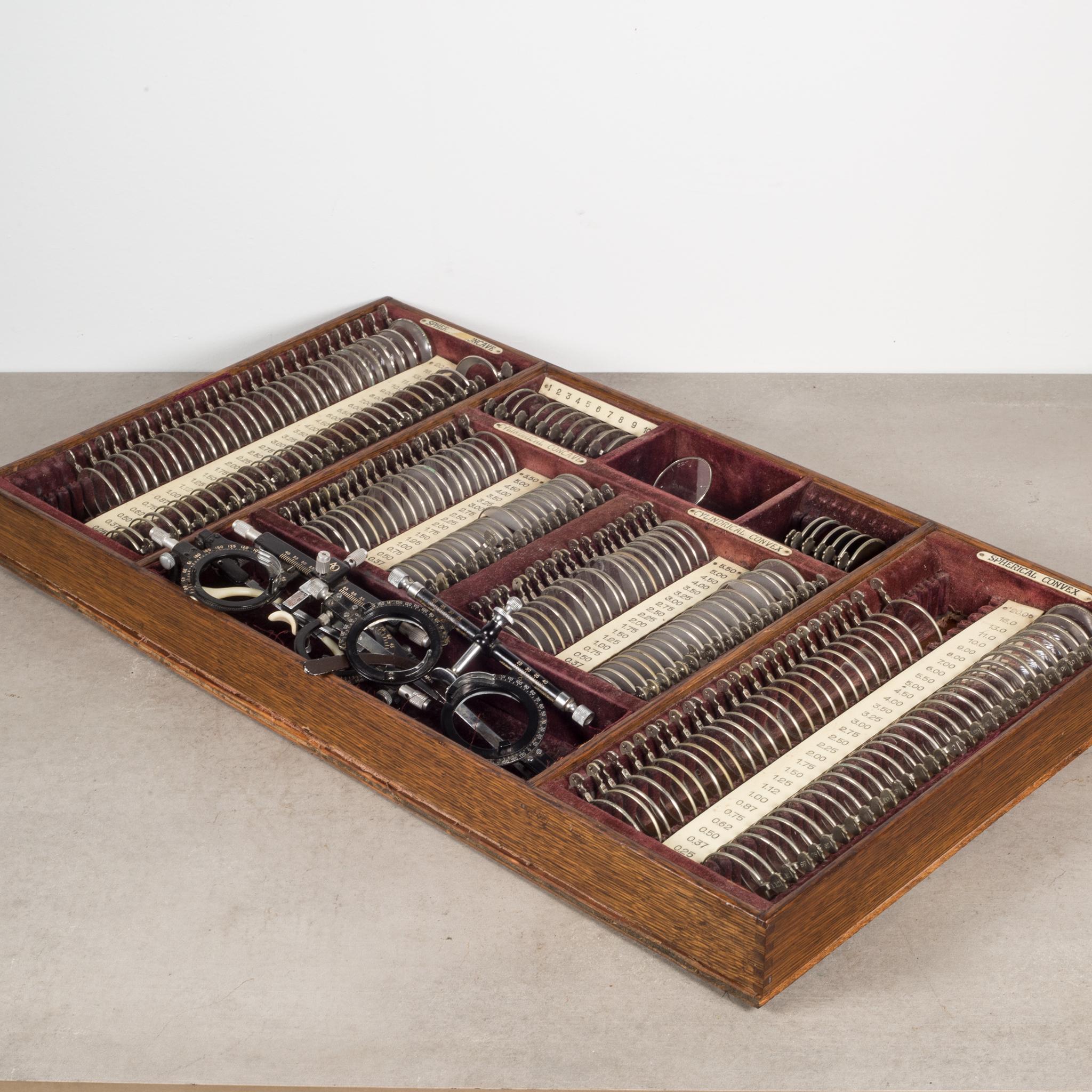 Silver Late 19th c. Optometrist Eye Testing Kit c.1890 For Sale