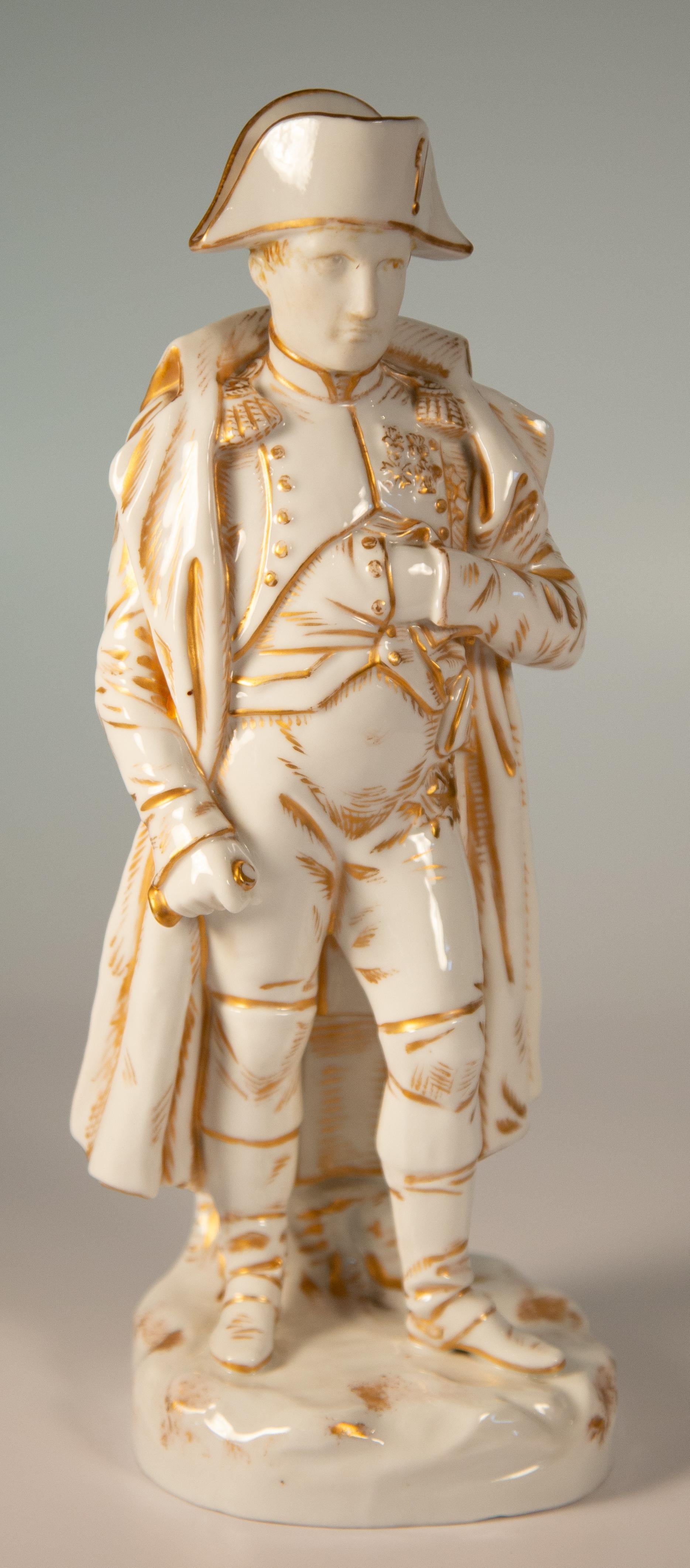 French Late 19th Century Paris Porcelain Standing Statue of Napoleon Bonaparte