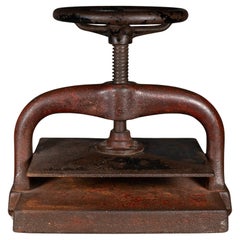 Rotguss-Radbuchpresse aus dem späten 19. Jahrhundert, um 1890