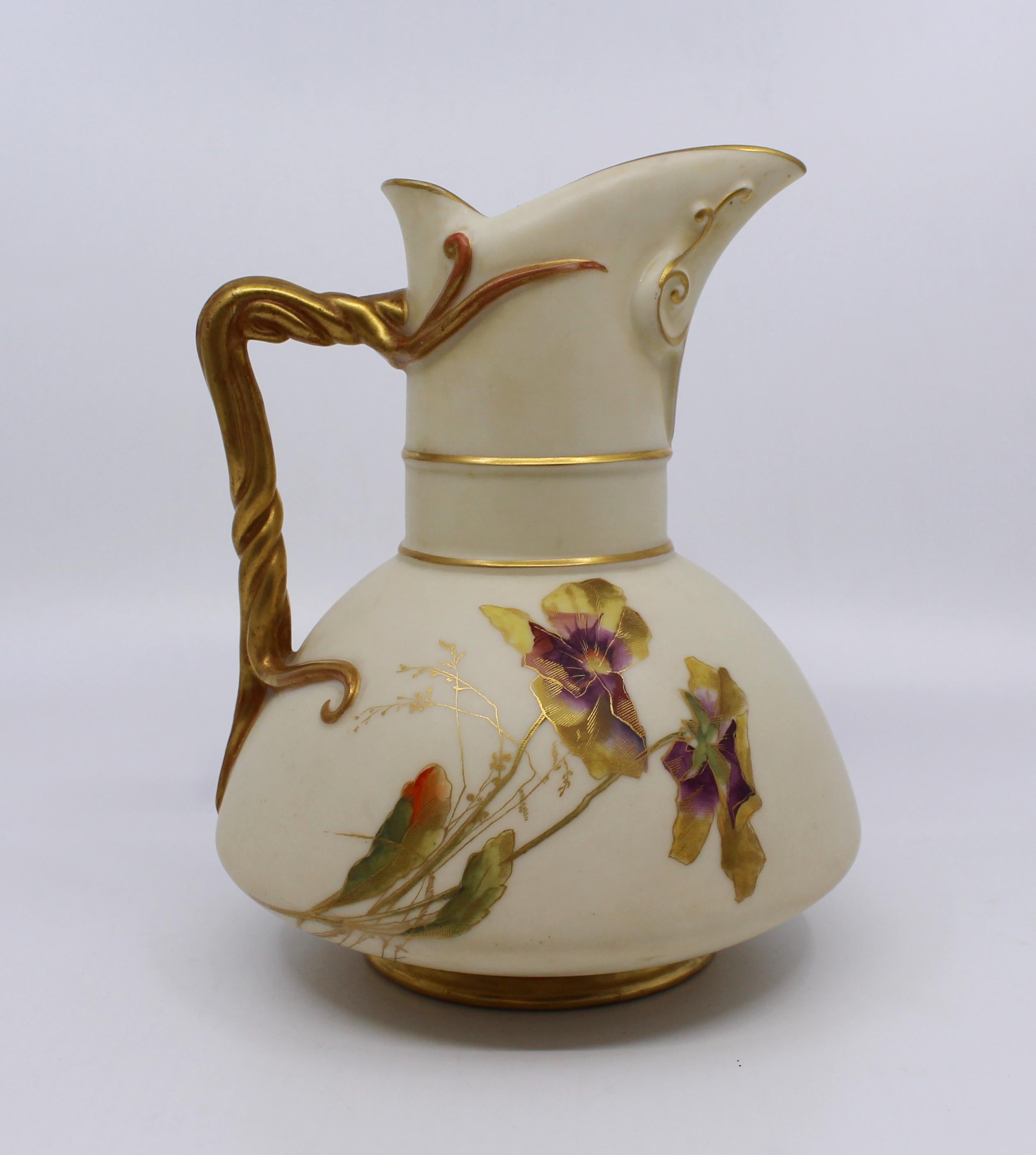 Late 19th c. Royal Worcester gilded blush jug 1891 Model 1378


Manufacturer Royal Worcester, Made in England

Date 1891

Model No. 1378

Height 15 cm / 6 in

Backstamp Royal Worcester first quality backstamp. Registration number and