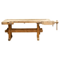 Used Late 19th c. Scrubbed Carpenter's Workbench c.1880-1900
