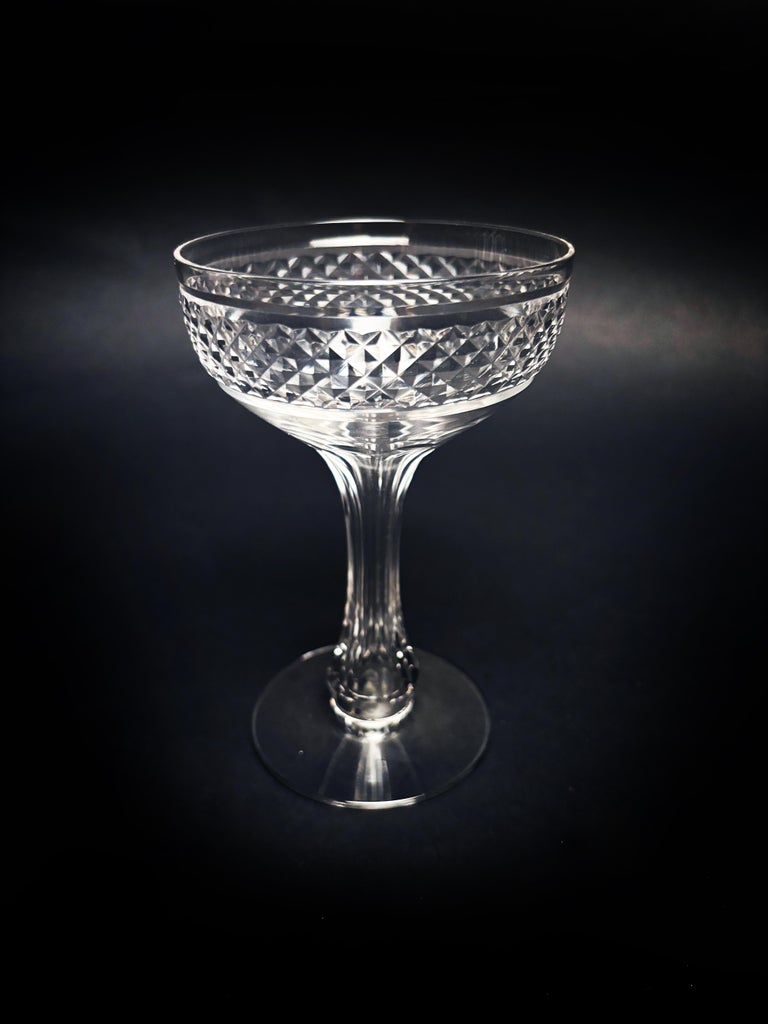 Late 19th C. Set of 5 Crystal Hollow Stem Champagne Coupes For Sale at  1stDibs