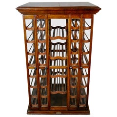 Antique Late 19th Century Showcase Spool Wine Cabinet by The Exhibition Showcase Co.