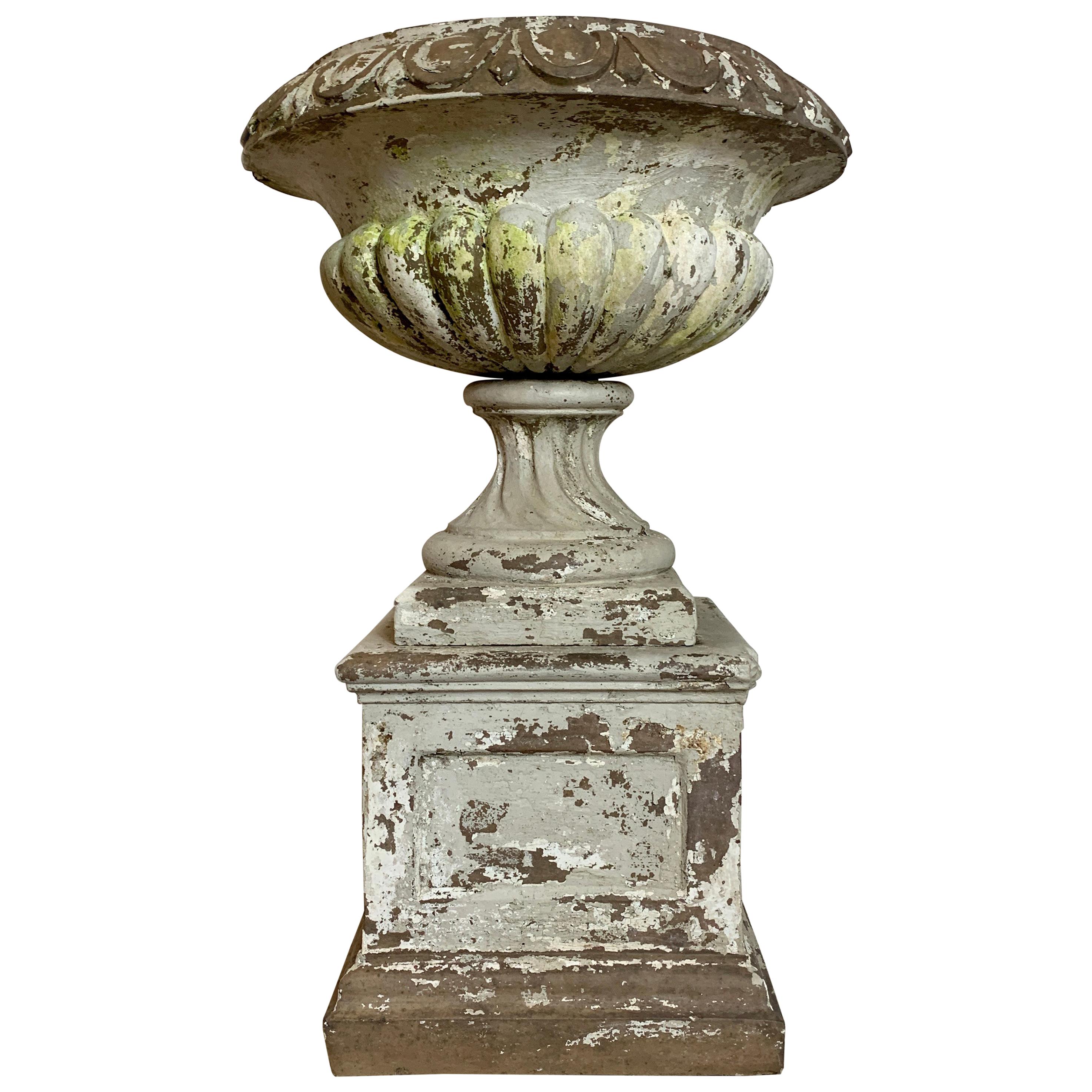 Italian Terracotta Urn from Tuscany, circa 19th Century For Sale at 1stDibs