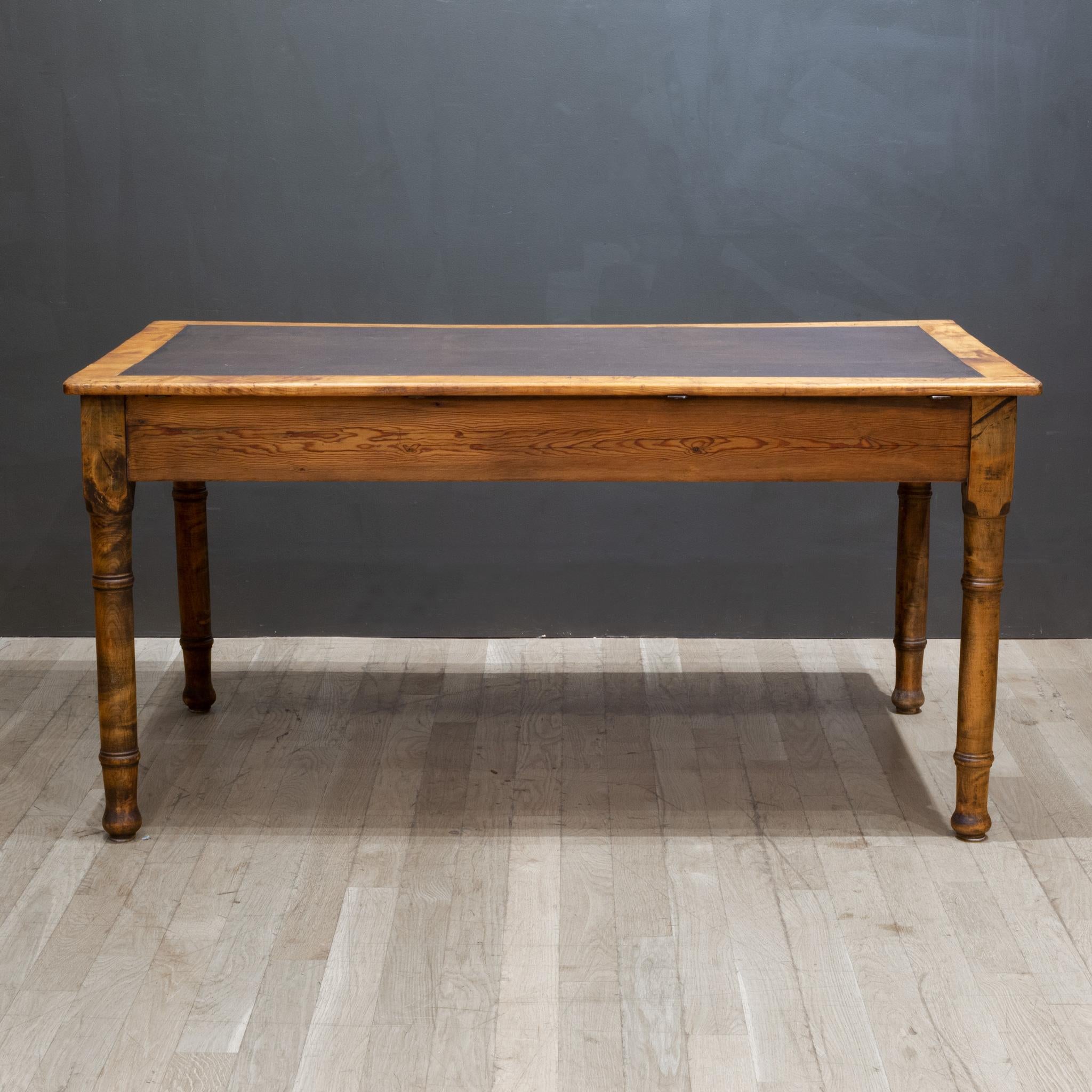 Early 20th c. English Three Drawer Desk c. 1930-1950 In Good Condition In San Francisco, CA