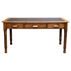 Early 20th c. English Three Drawer Desk c. 1930-1950