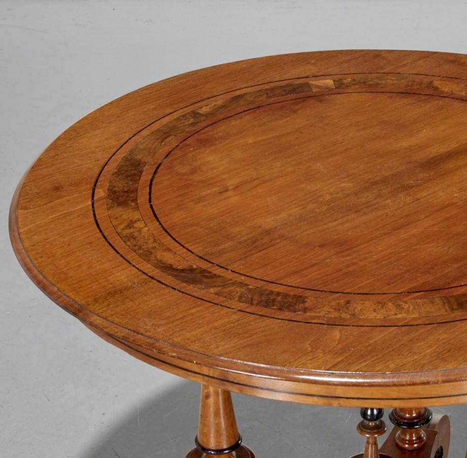 Late Victorian Late 19th C. Victorian Parcel Ebonized Walnut Center Table For Sale