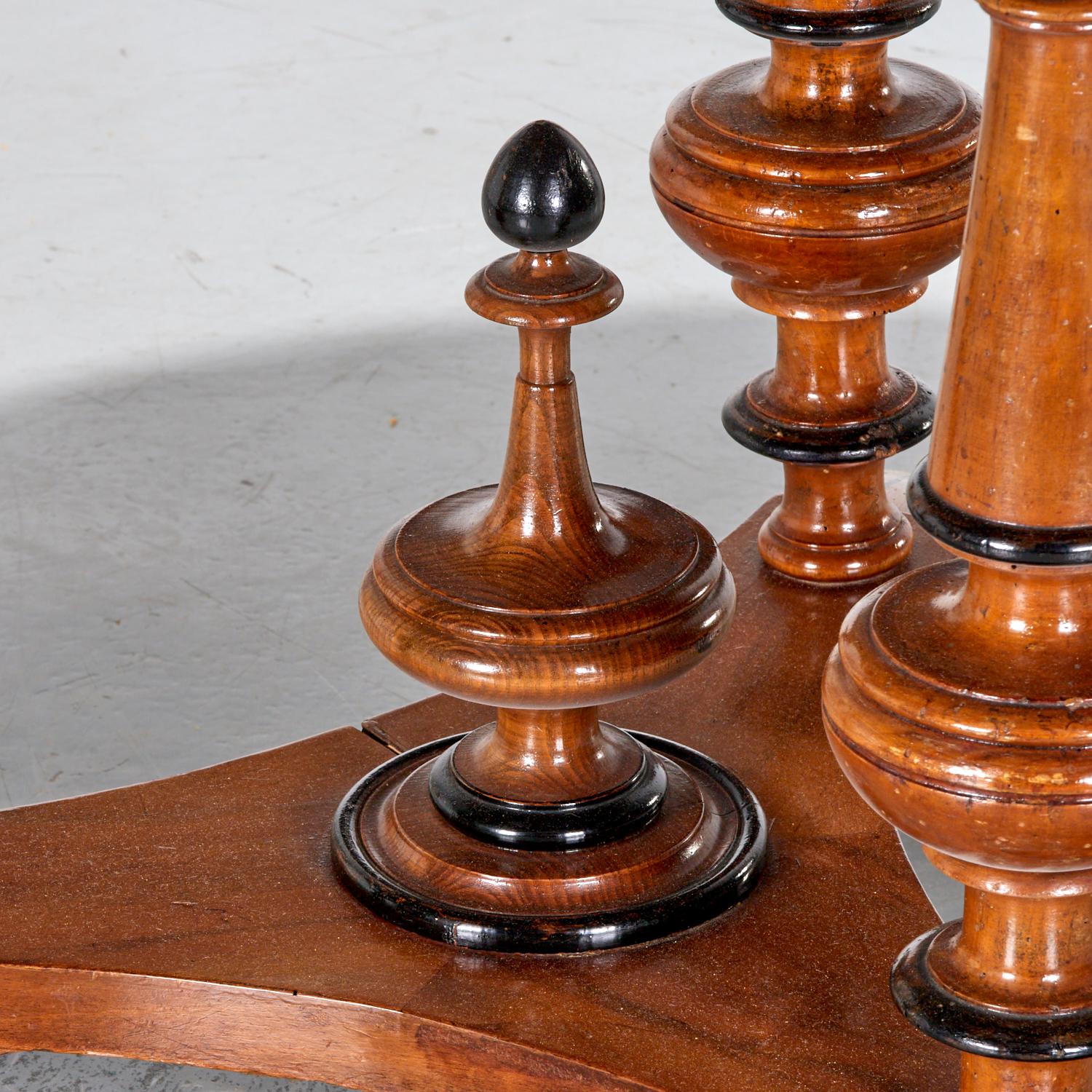 Late 19th Century Late 19th C. Victorian Parcel Ebonized Walnut Center Table For Sale