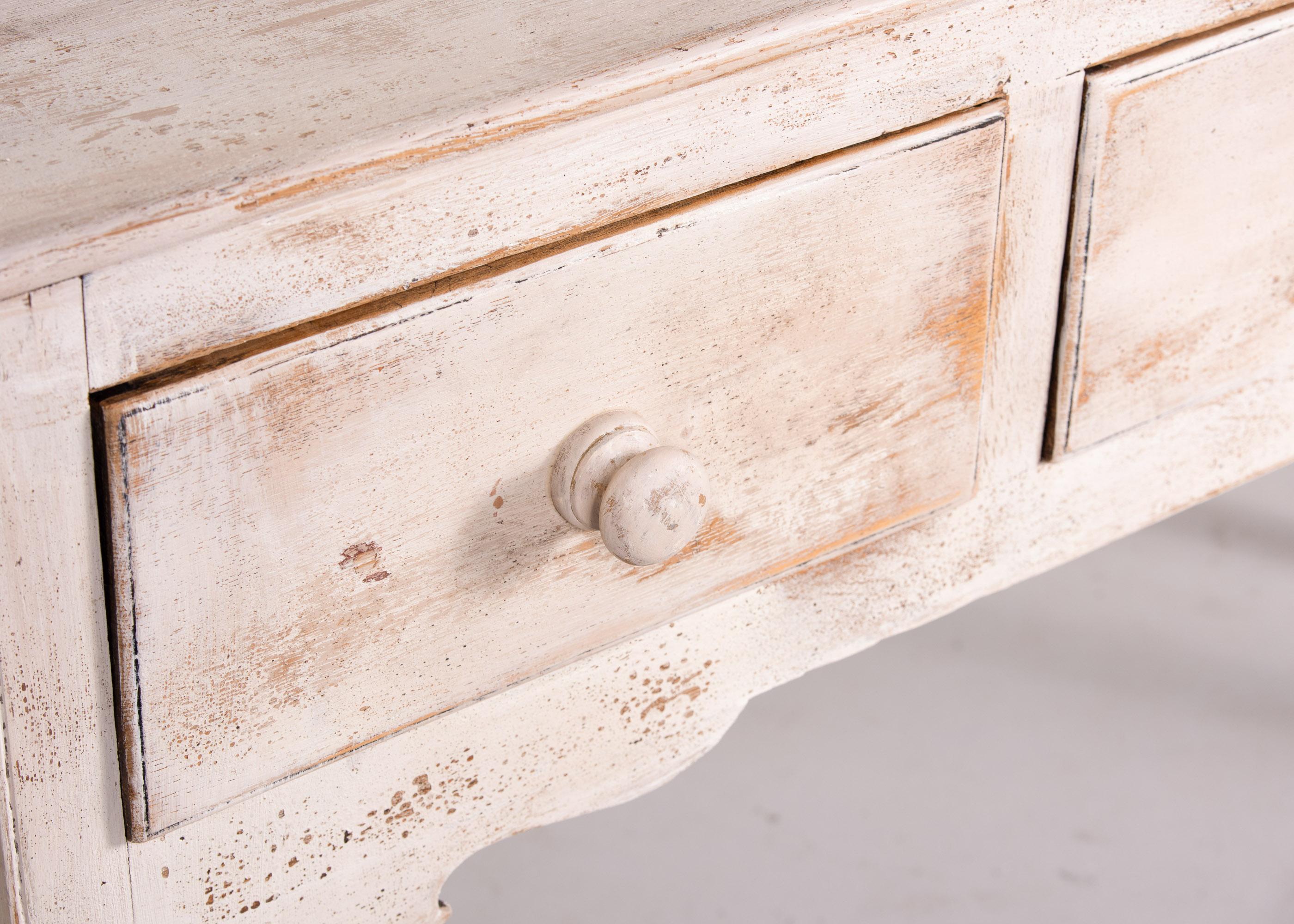 Late 19th C White Painted English Server In Good Condition For Sale In Troy, MI